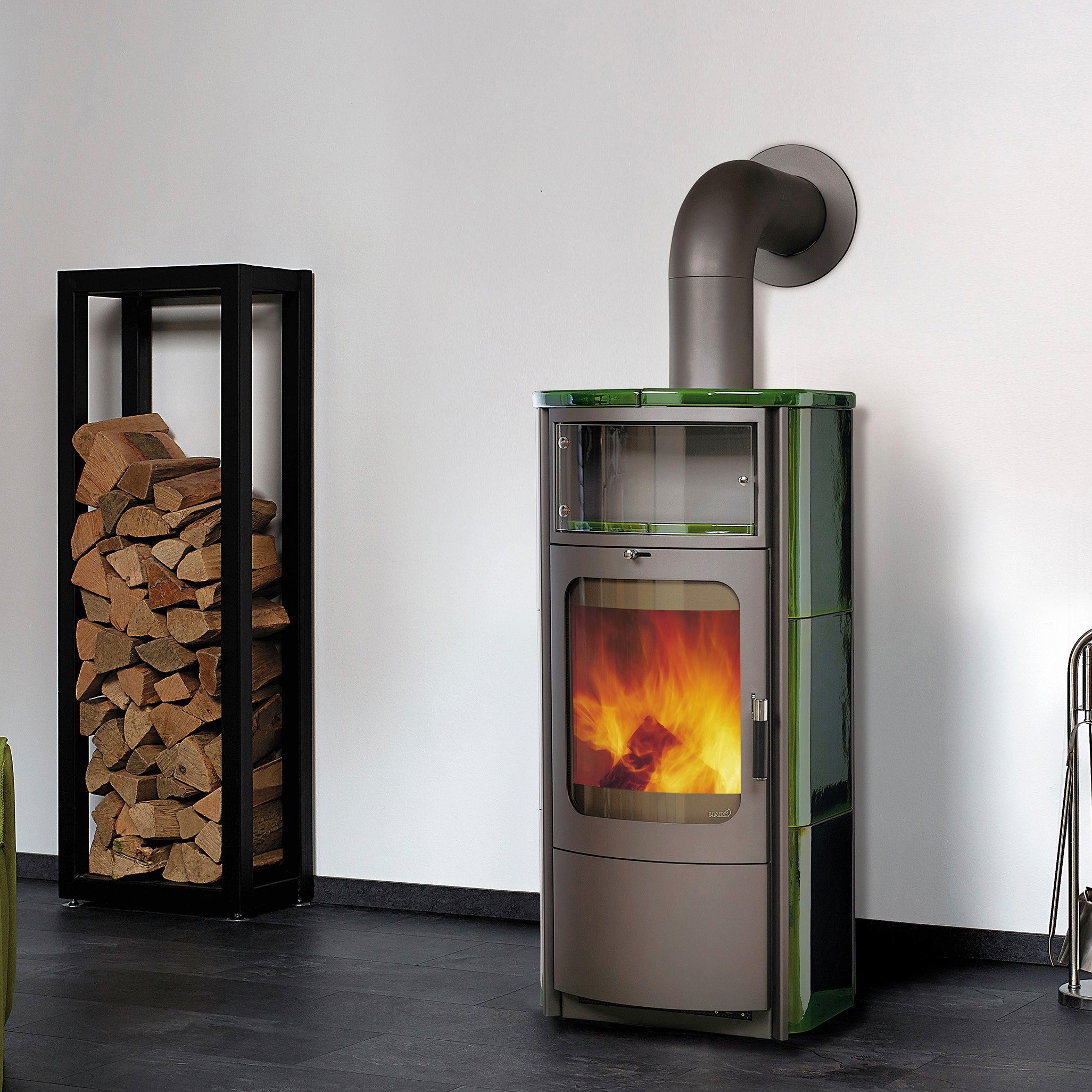 HARK Kaminofen Opera-B, 5 kW, Dauerbrand, Warmhaltefach mit Scheibe