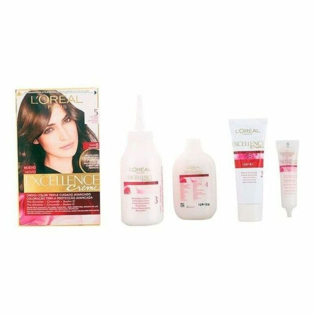 L'Oreal Deutschland Haarpflege-Set EXCELLENCE Creme-Farbstoff #5-hellbraun