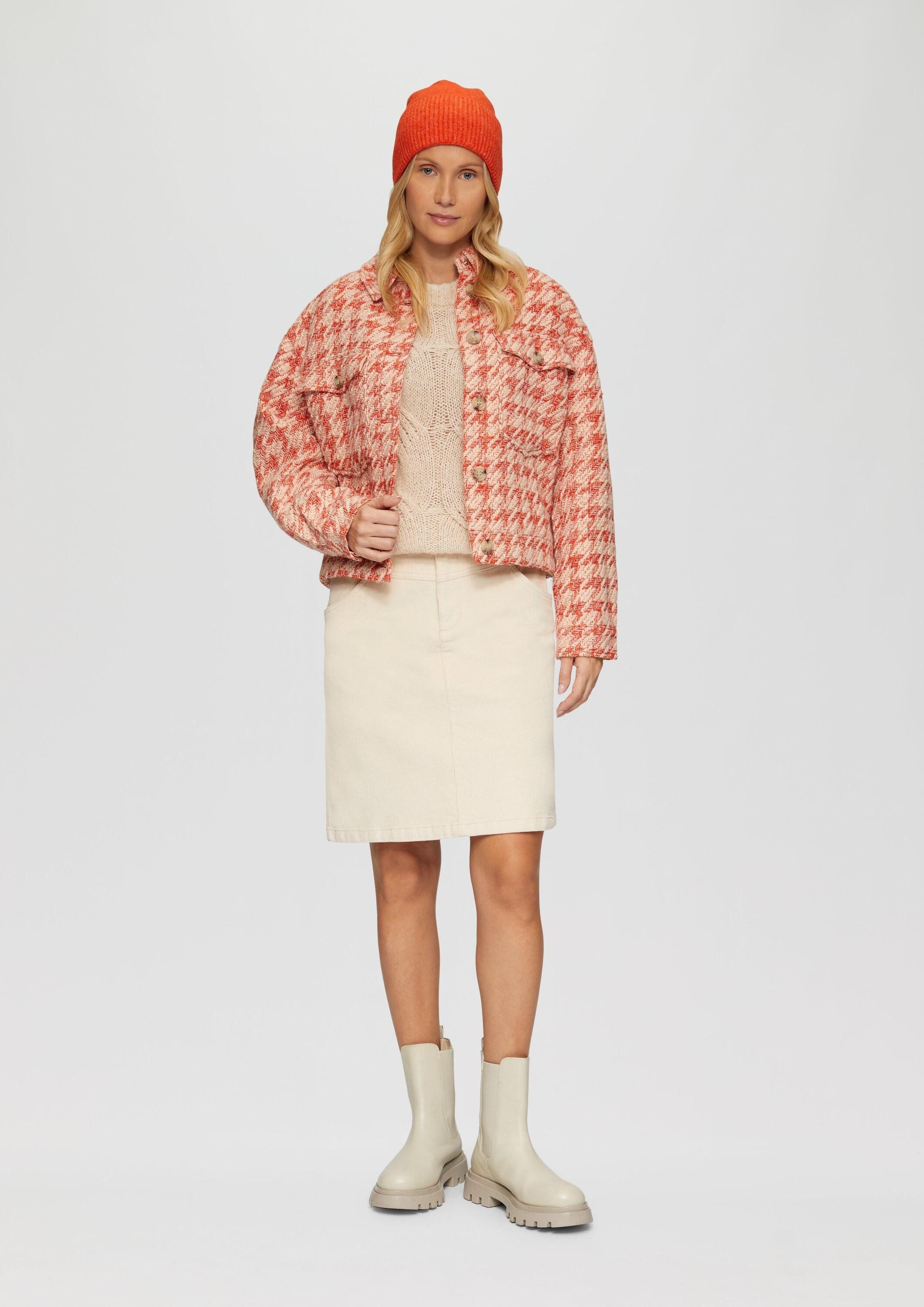 s.Oliver Strickmütze Mütze Strickmütze mit Umschlag