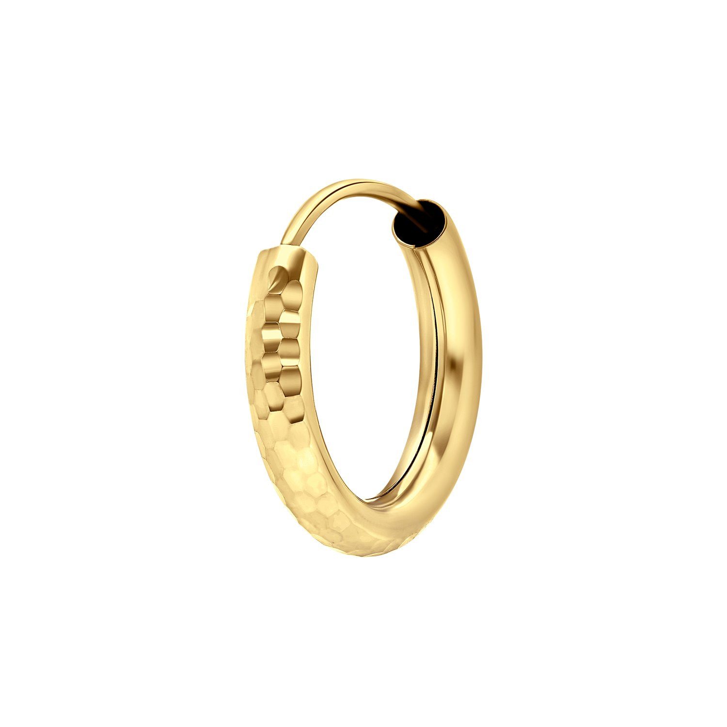LUCARDI Paar Creolen Ohrring - 585 Gold - Gold - Herren