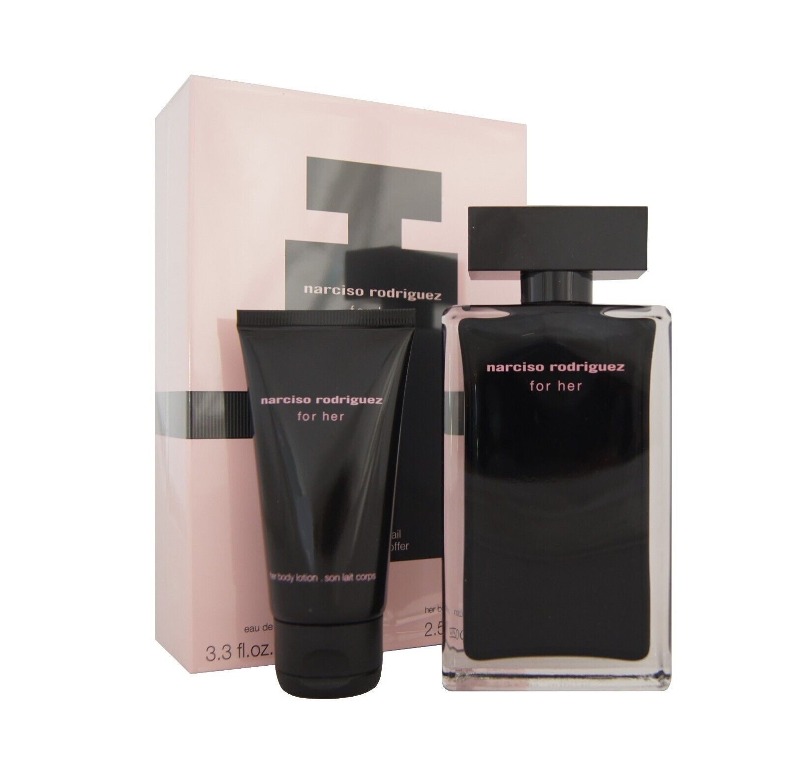 narciso rodriguez Duft-Set narciso rodriguez for her Eau de Toilette 100ml & Body Lotion 75ml, 1-tlg.