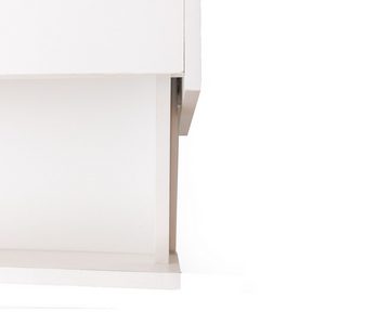 IDEASY TV-Schrank TV-Schrank, Farbkombination Schwarz und Weiß, 3 Schubladen, (Mehrere Schubladen und Fächer) 4 Fächer, Hochglanzoberfläche, Spanplatte, 190*40*42 cm