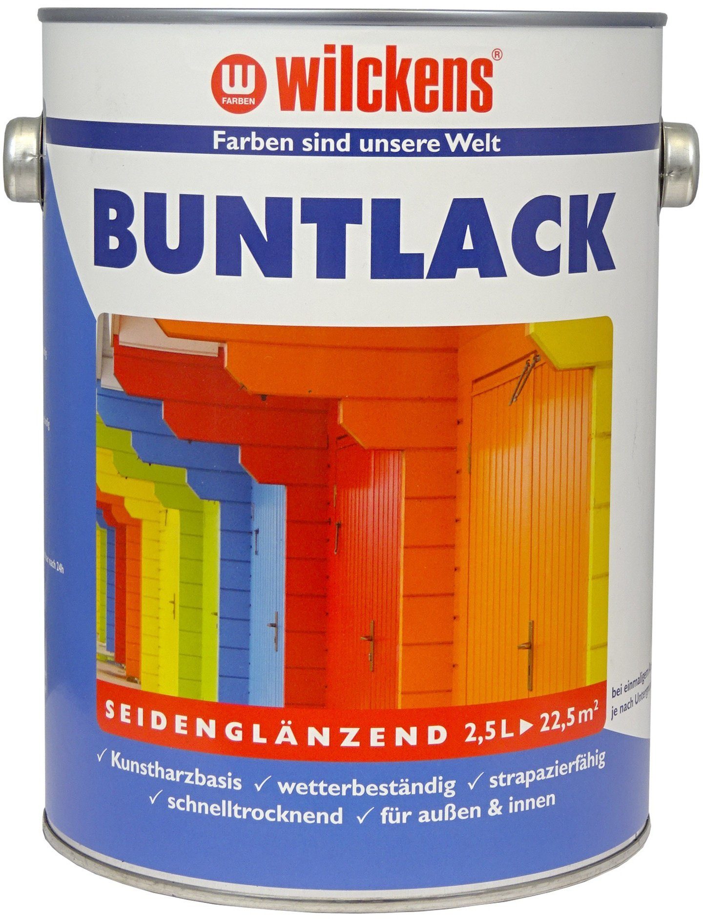 Wilckens Farben Acryl-Buntlack Buntlack seidenglänzend, Grund- und Deckanstrich, für Innen und Außen, Kunstharzbasis RAL 8017 Schokoladenbraun