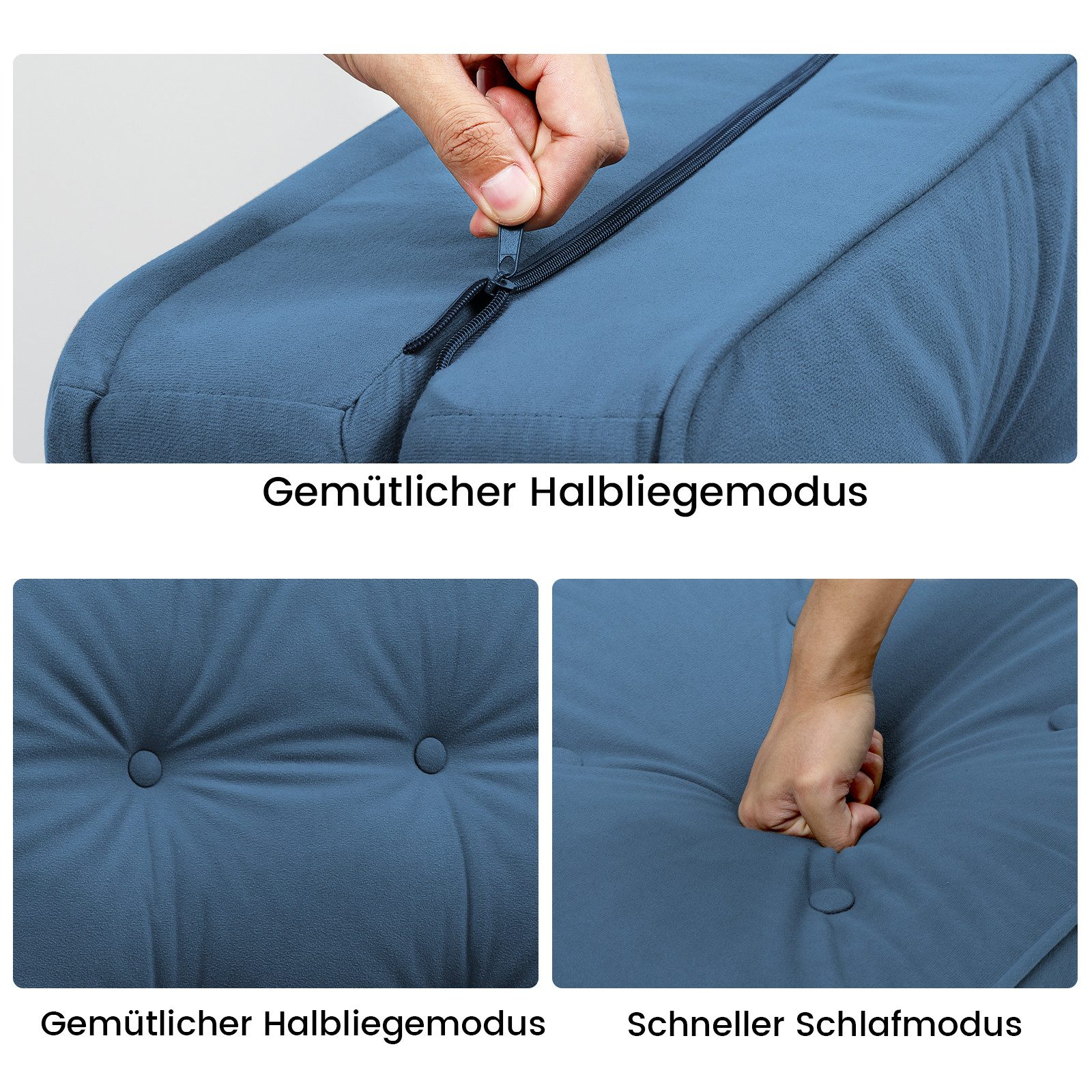 COMHOMA Kindersofa Schlafsofa Bodensofa Klappbar Bodensessel mit Schlaffunktion bettsofa