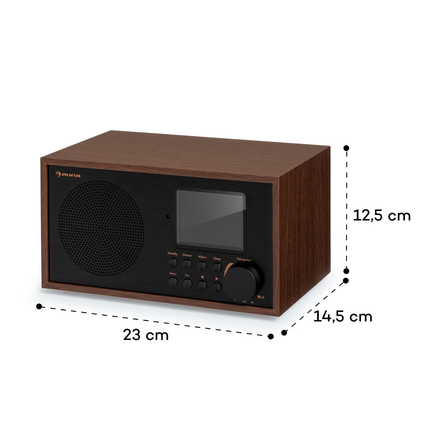 Auna Silver/Black Star Internetradio Plus W, Tuner;, Radio WLAN Digitalradio Bluetooth DAB (DAB+;FM - Küchenradio) 20 Mini Radio