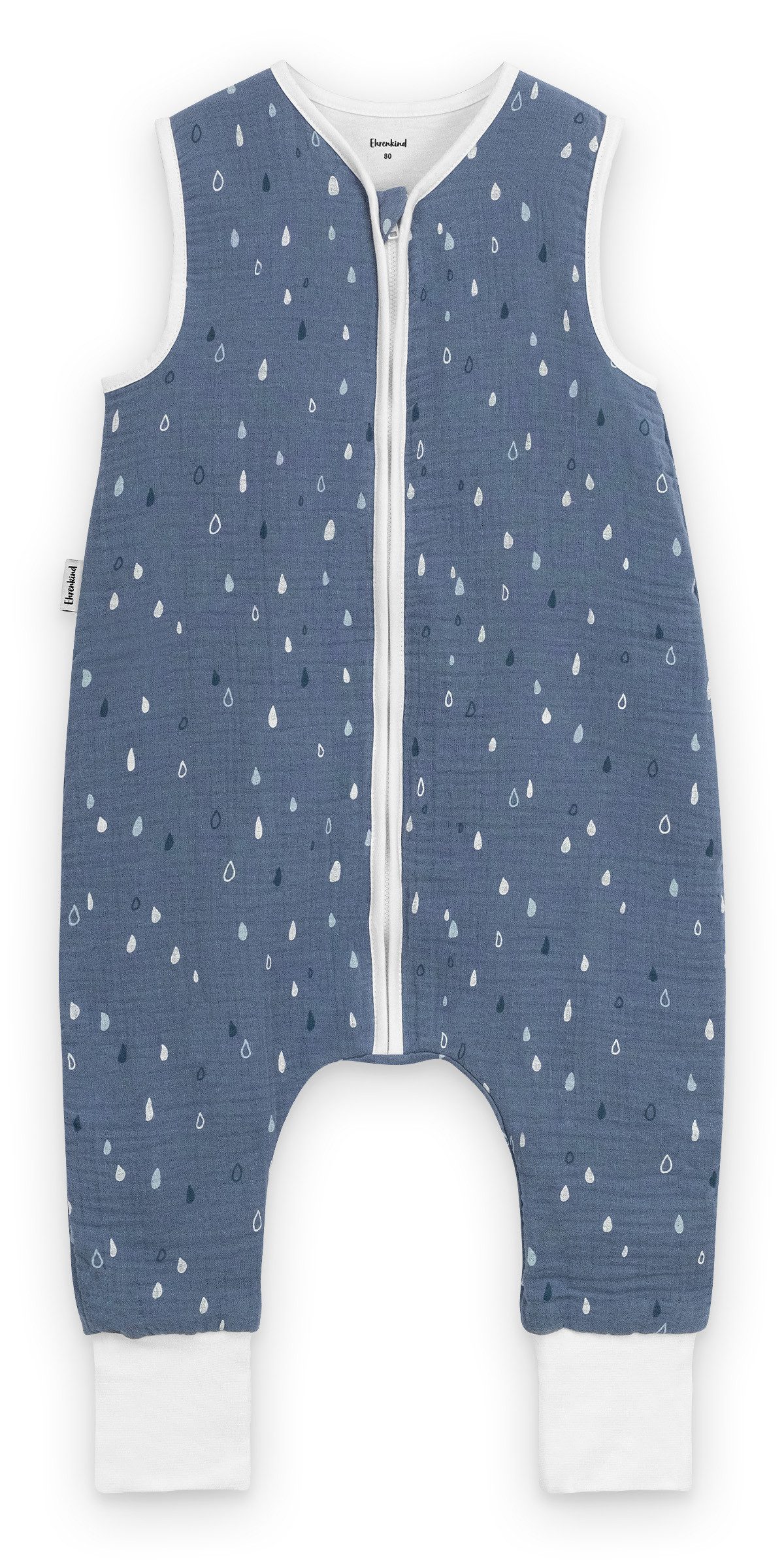Babyschlafsack aus Musselin, Premium Schlafsack mit Füßen