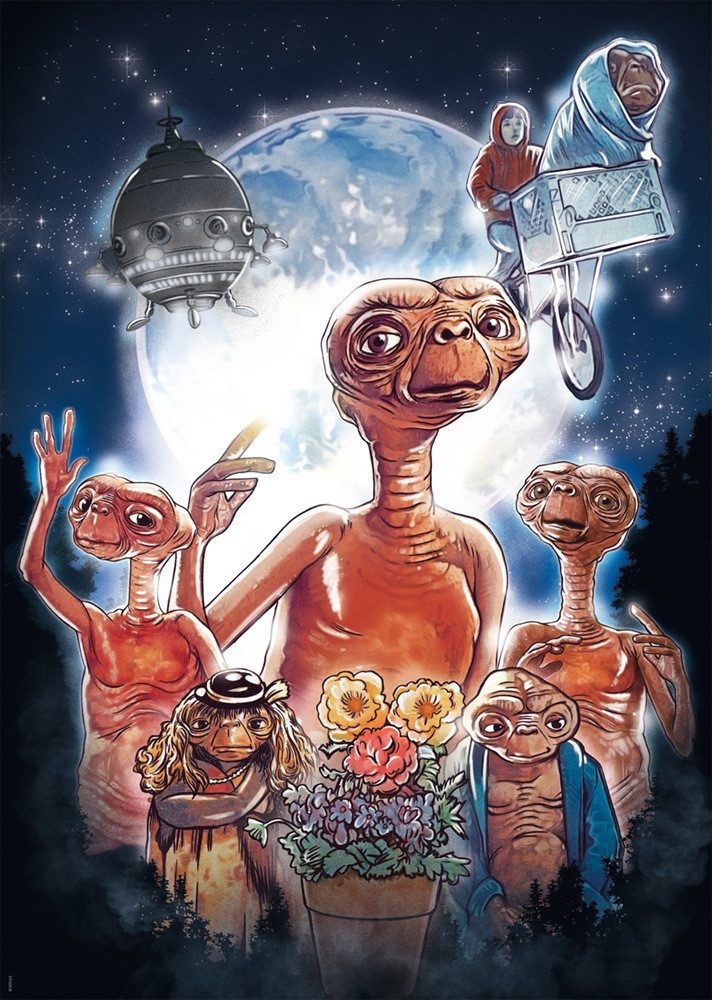 Schmidt Spiele Puzzle 1000 Teile Puzzle E.T. Abenteuer eines Außerirdischen 58584, Puzzleteile