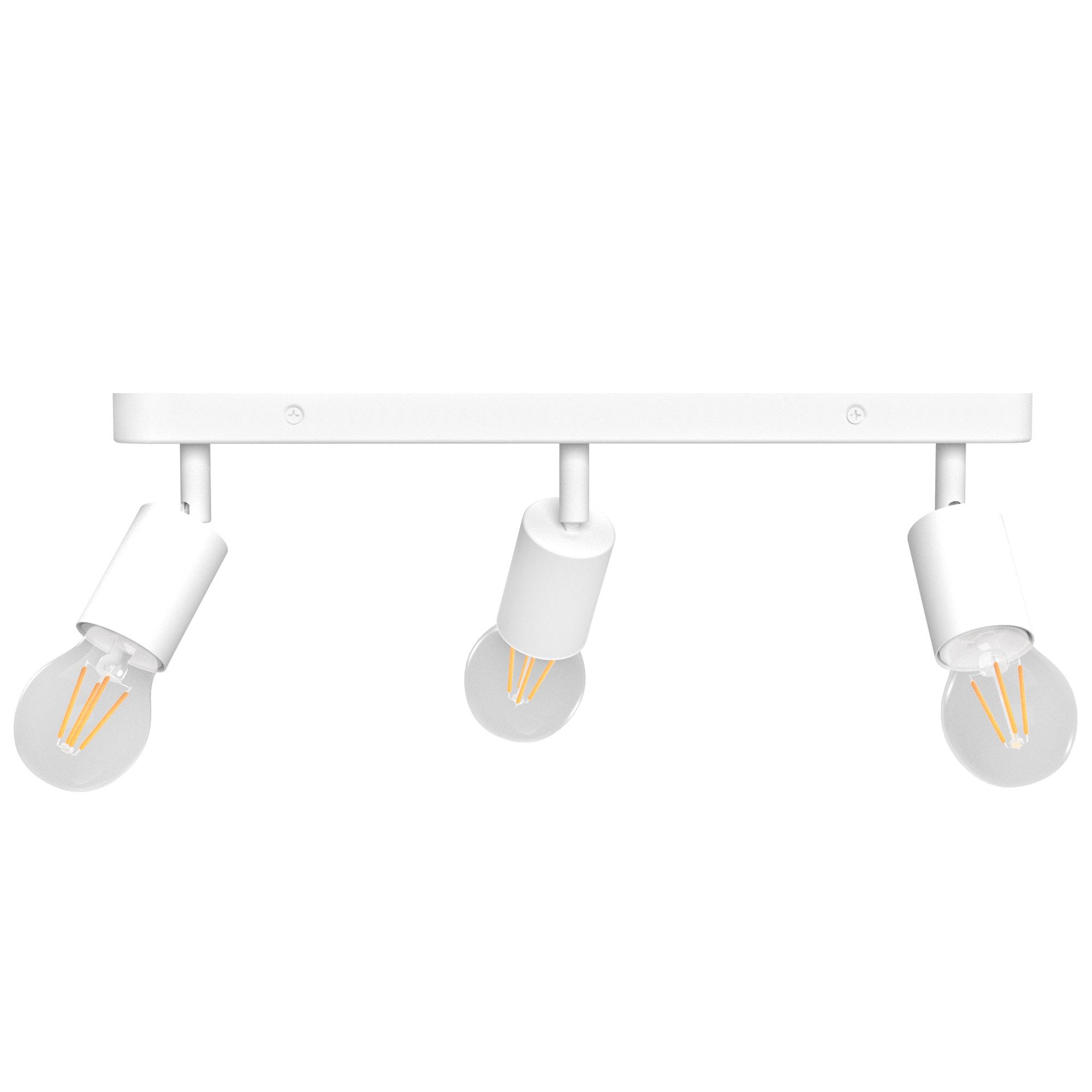 linovum LED Aufbaustrahler AWORA Deckenlampe 3 flammig weiß inkl. E27 fourSTEP LED warmweiß 5W, Warmweiß