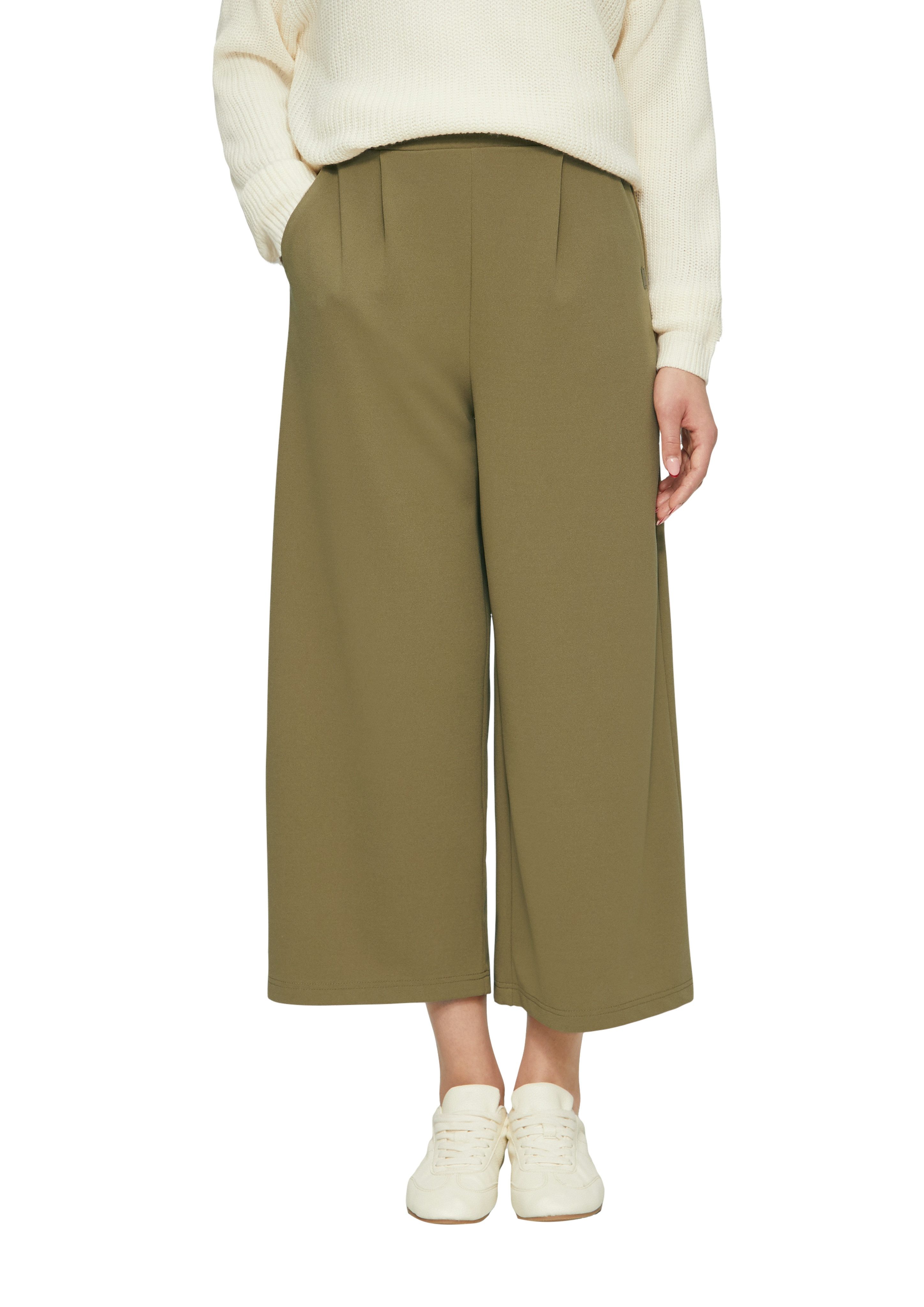 QS Culotte mit Knopf-Design am Bund