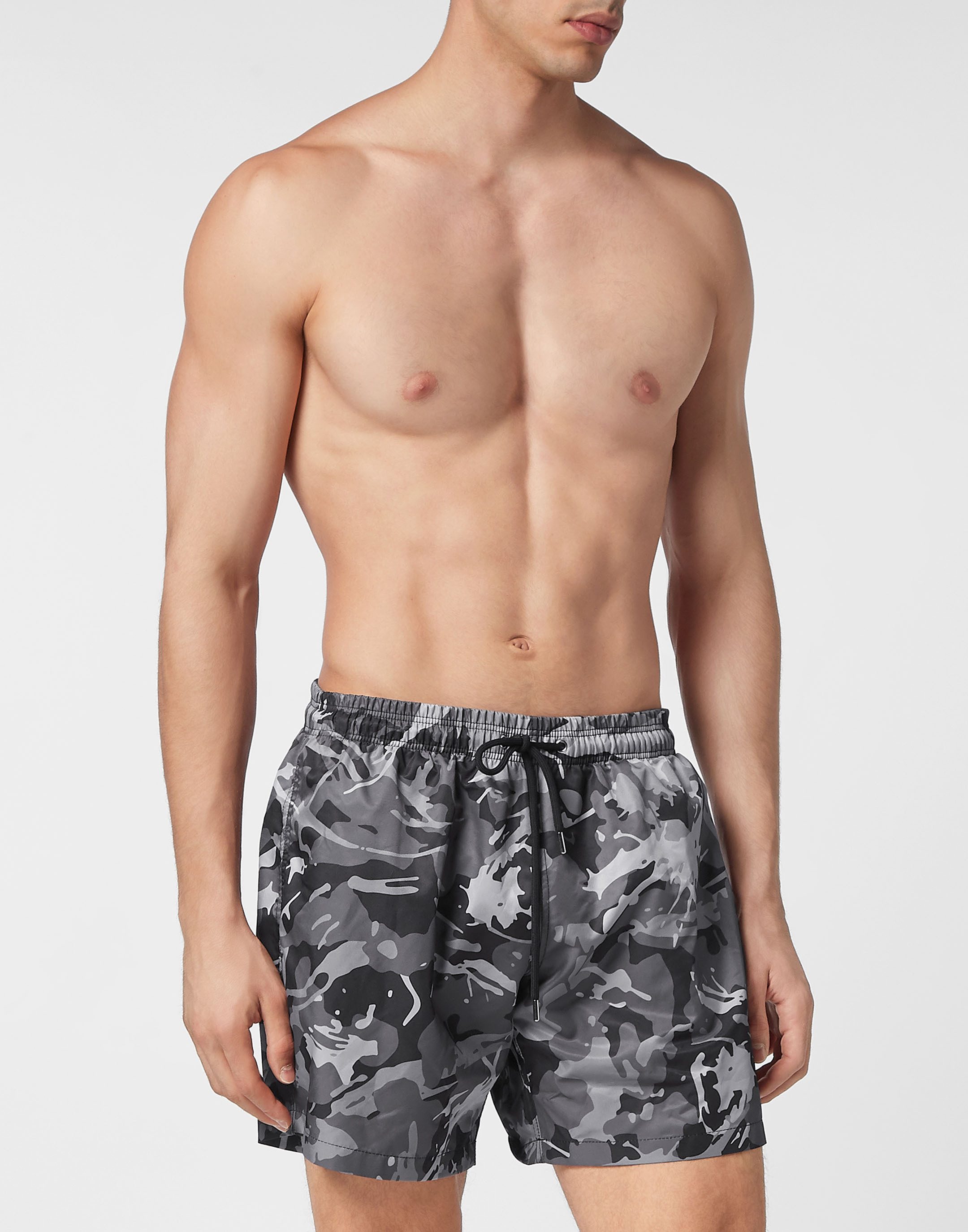 PLEIN SPORT Badehose Camouflage