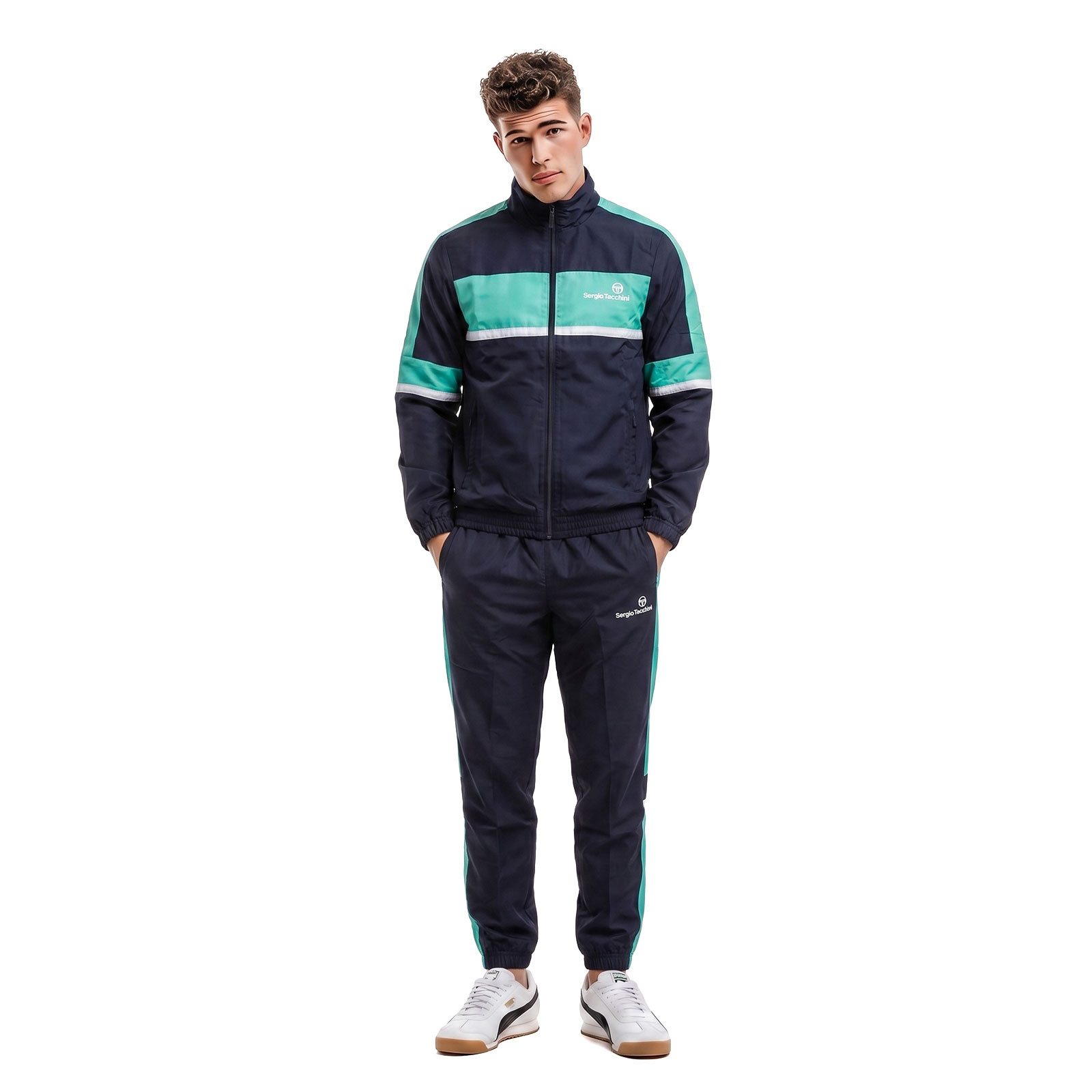 Sergio Tacchini Trainingsanzug Trainingsanzug Sergio Tacchini Nustrat (2-tlg., Jacke und Hose), Mit Kontrastdetails