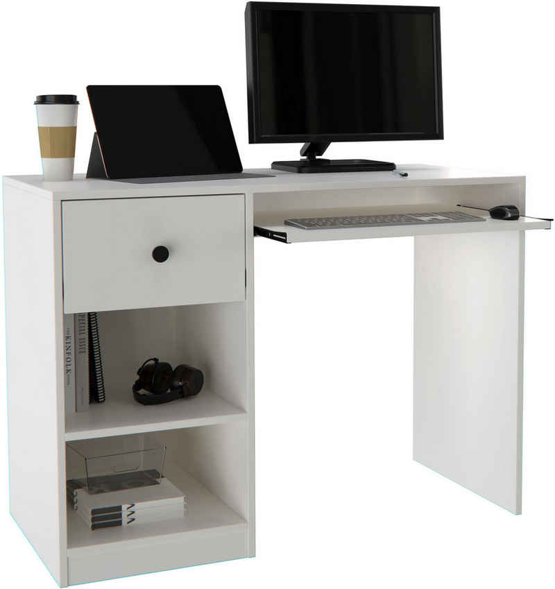 INOSIGN Schreibtisch PODUM, Computertisch, Tastaturauszug, große Schublade, Breite 106 cm