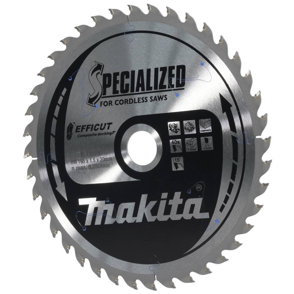 Makita Kreissägeblatt EFFICUT Sägeb.165x20x40Z E-12223