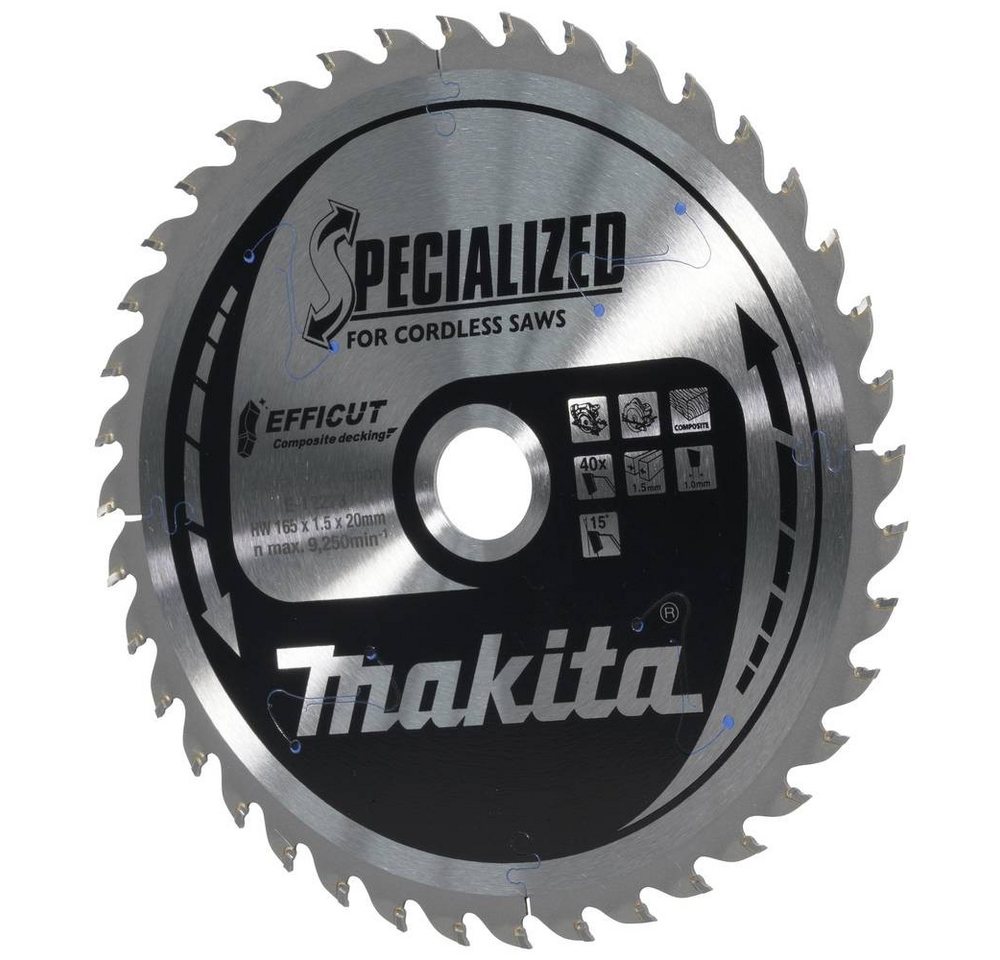 Thumbnail - Makita Kreissägeblatt EFFICUT Sägeb.165x20x40Z