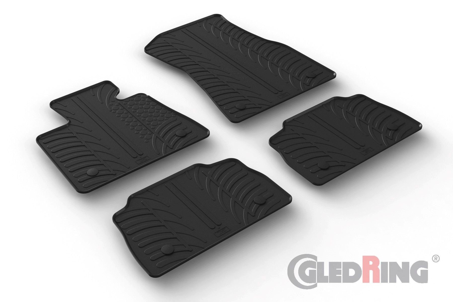 AZUGA Auto-Fußmatten Gummi-Fußmatten passend für BMW X6 (G06) ab 11/2019, für BMW X6 SUV