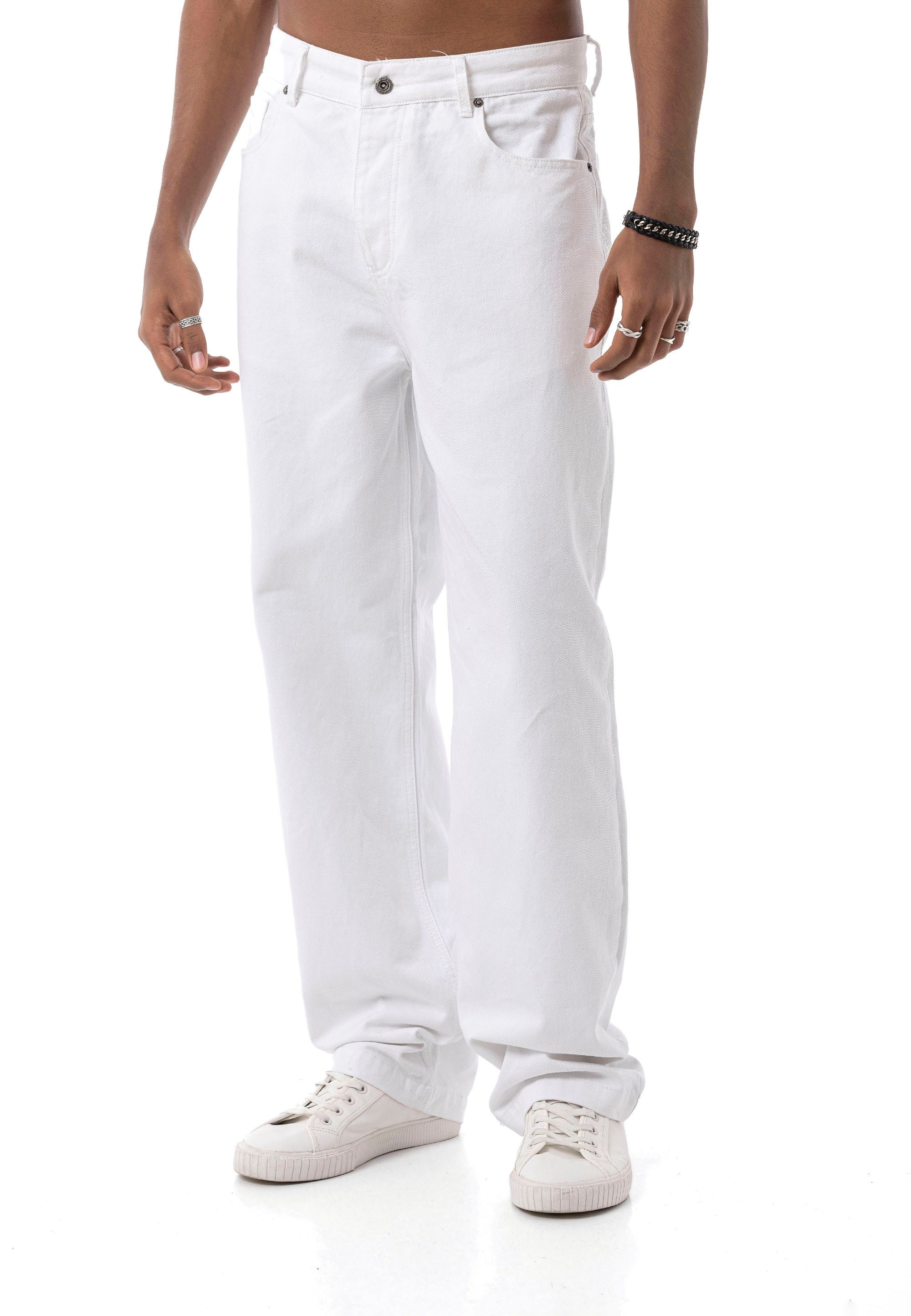 RedBridge Loose-fit-Jeans in Weiß - 5-Pocket-Style, hoher Tragekomfort, zei günstig online kaufen
