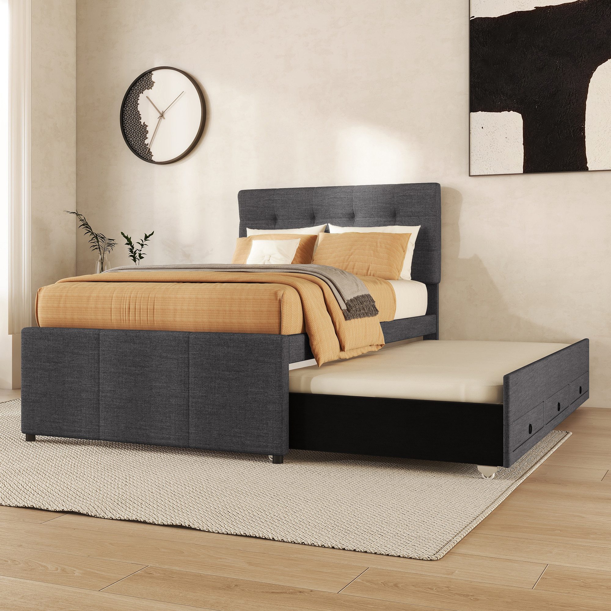 STILVORA Polsterbett 90x200 mit stauraum und günstig online kaufen