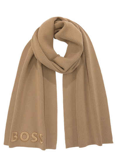 BOSS Schal Lara_scarf, mit tonaler BOSS Logo-Stickerei