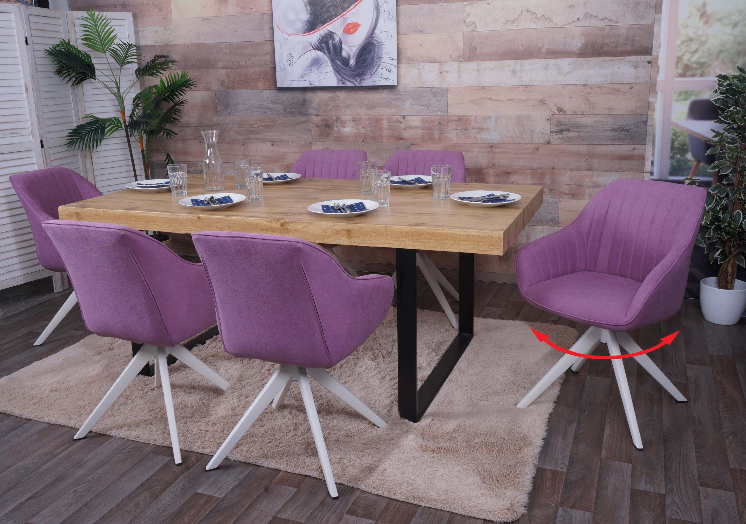 MCW Esszimmerstuhl MCW-K27-6 (6er), Um 360° drehbar, Bequeme Formgebung, Mit Armlehne