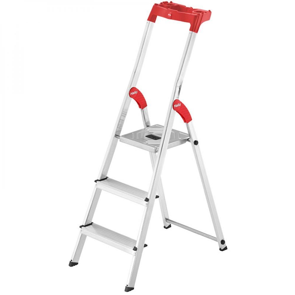 Hailo Trittleiter Hailo Alu-Sicherheits-Stehleiter 3-stufig L61 HB