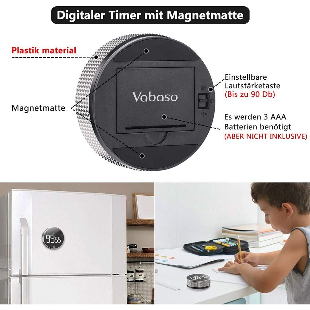 GLIESE Wecker LED Digitaler Küchentimer Magnetisch Timer digital