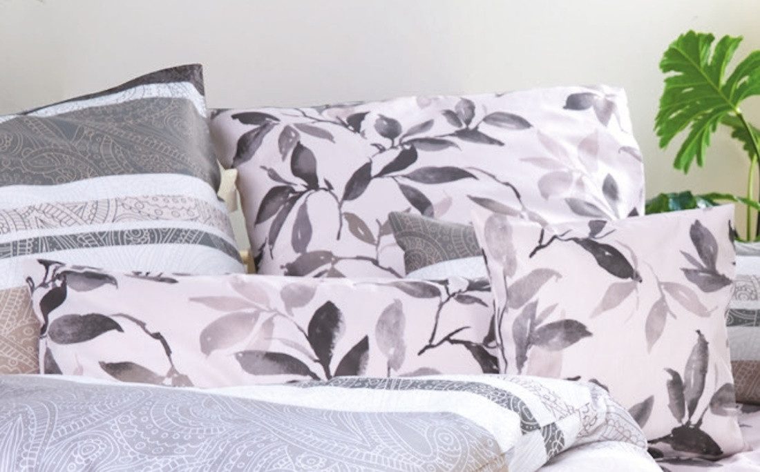 LIVING DREAMS Bettwäsche Satin Bettwäsche NATURE 135x200 cm 155x220 cm Bettwäsche Set Streifen, 2 teilig