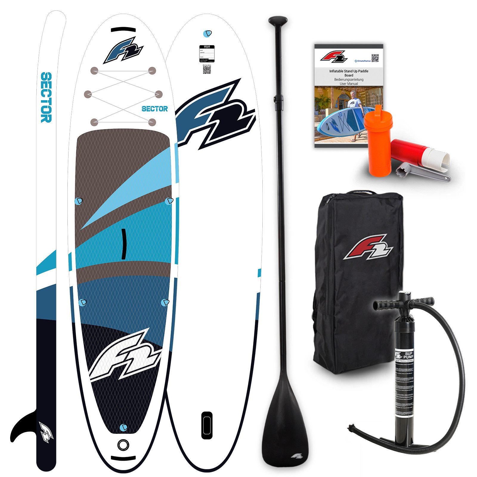 F2 SUP-Board F2 SUP Stand Up Paddle Board Sector 10'5'' Blau, Stand up paddle board