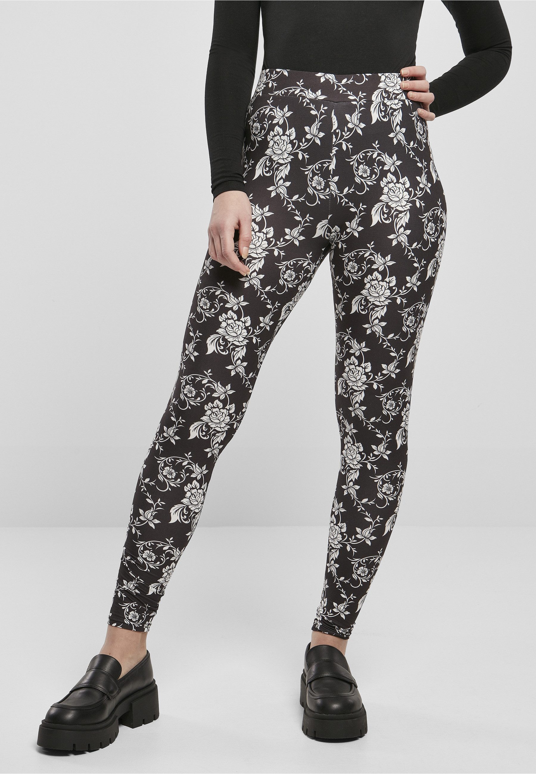 URBAN CLASSICS Leggings Urban Classics Damen Ladies Soft AOP Leggings (1-tlg)
