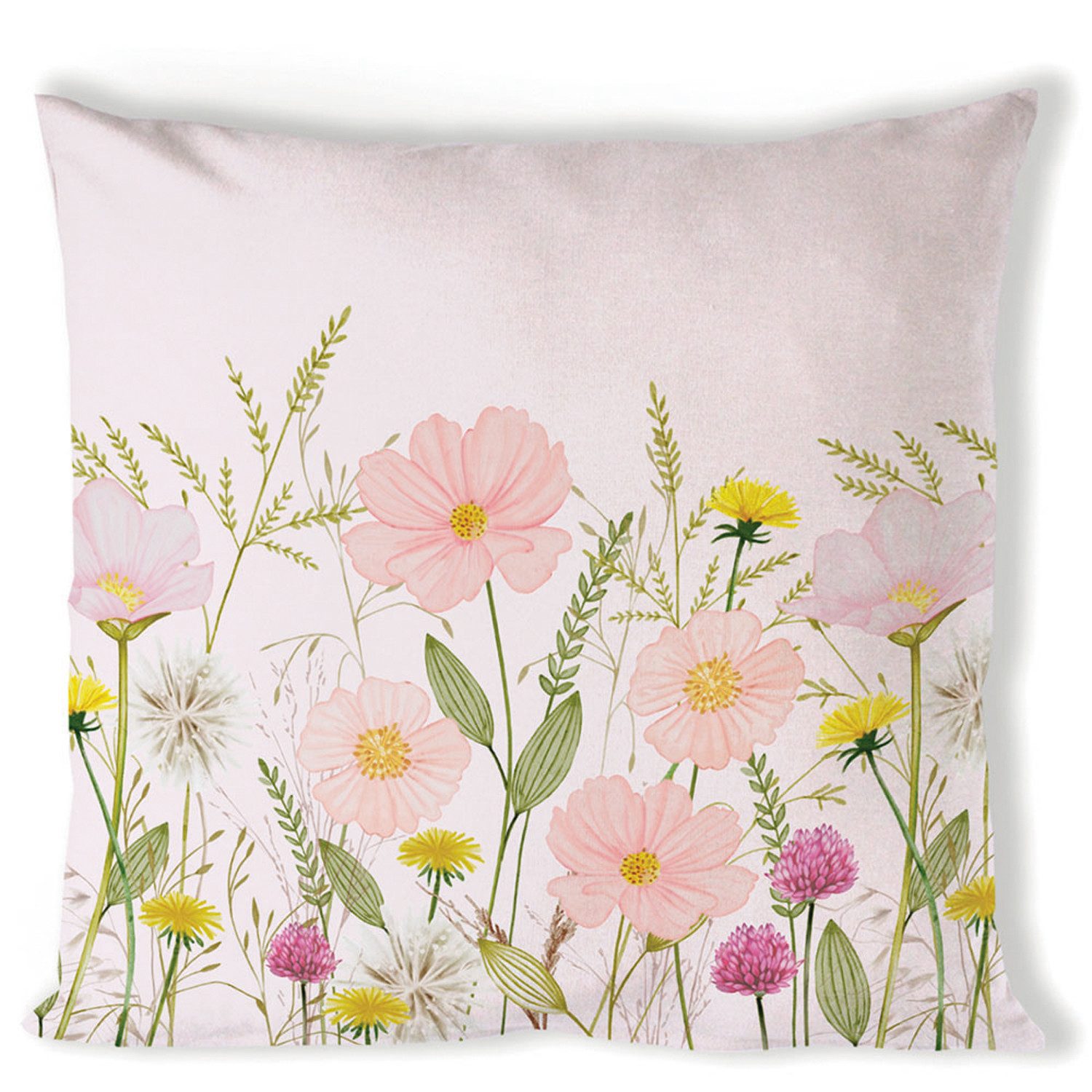 Ambiente® Dekokissen Pastel flowers, Dekokissen Kissenbezüge ohne Füllung Baumwolle 40x40 cm