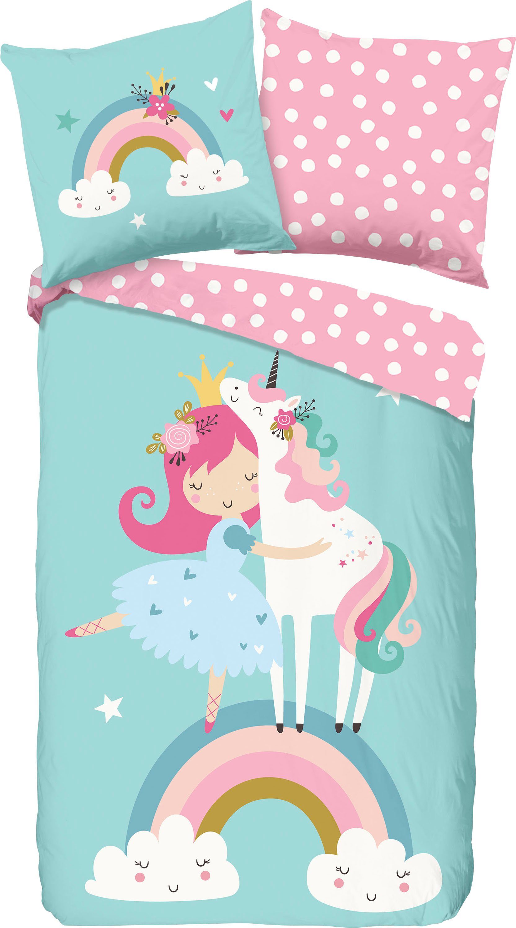 good morning Kinderbettwäsche Heaven, Renforcé, 2 teilig, Baumwolle, 135x20 günstig online kaufen