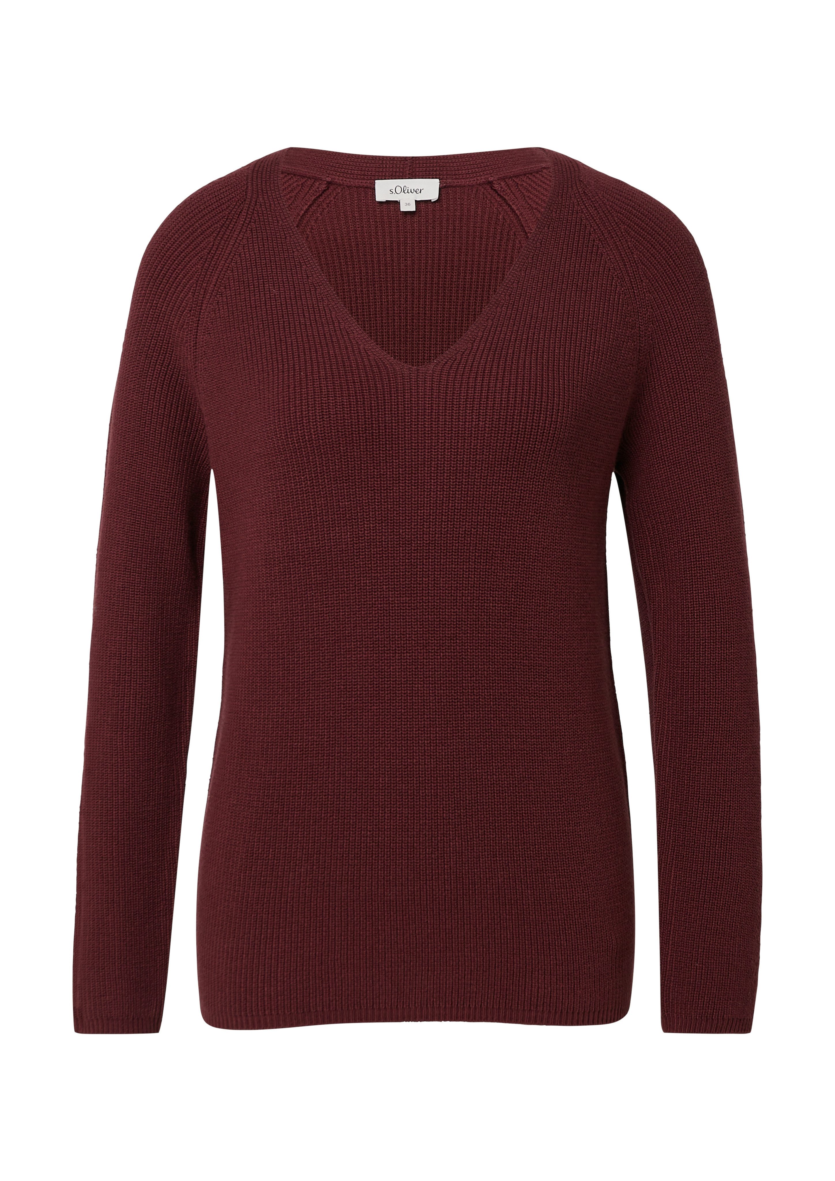 s.Oliver Strickpullover mit V-Ausschnitt
