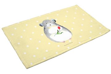 Mr. & Mrs. Panda Handtuch Chinchilla Blume - Gelb Pastell - Geschenk, Gute Laune, Sport Handtuc, (1-St), Bunt bedruckt