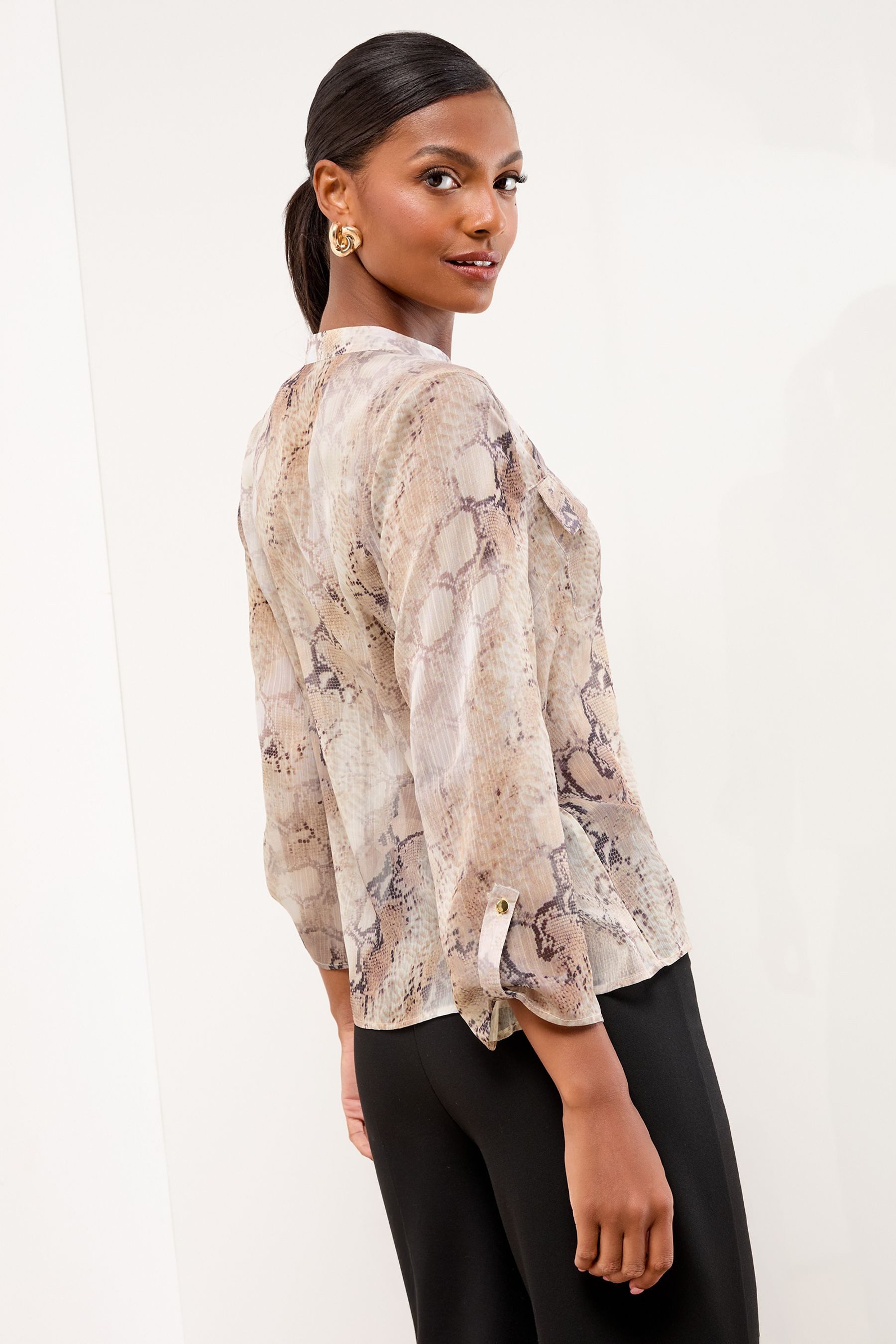 LIPSY Langarmbluse Lipsy Bluse mit Utility-Tasche, Regular (1-tlg) günstig online kaufen