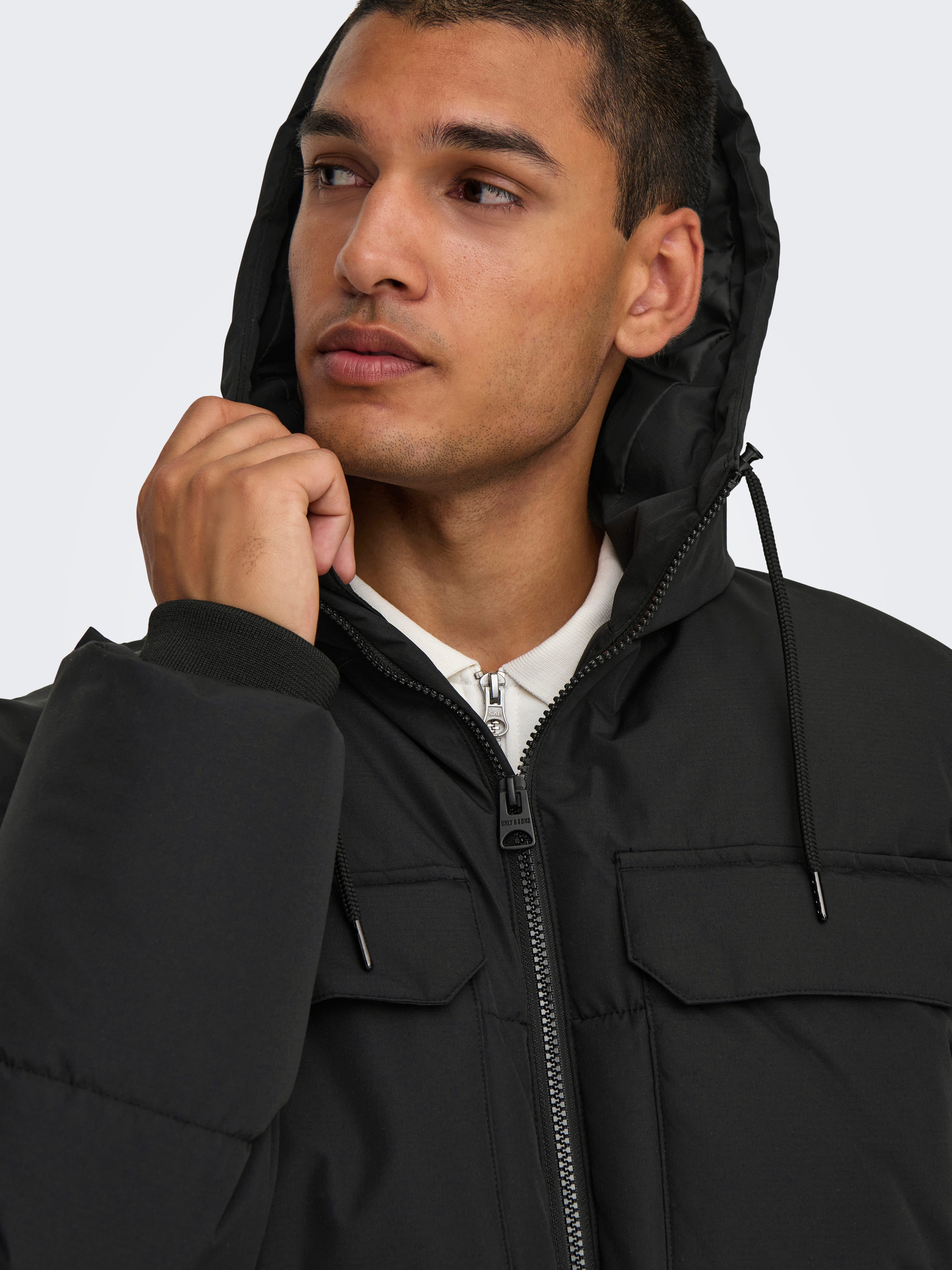 ONLY & SONS Steppjacke ONSELIJAH PCKT. HOOD JACKET OTW NOOS