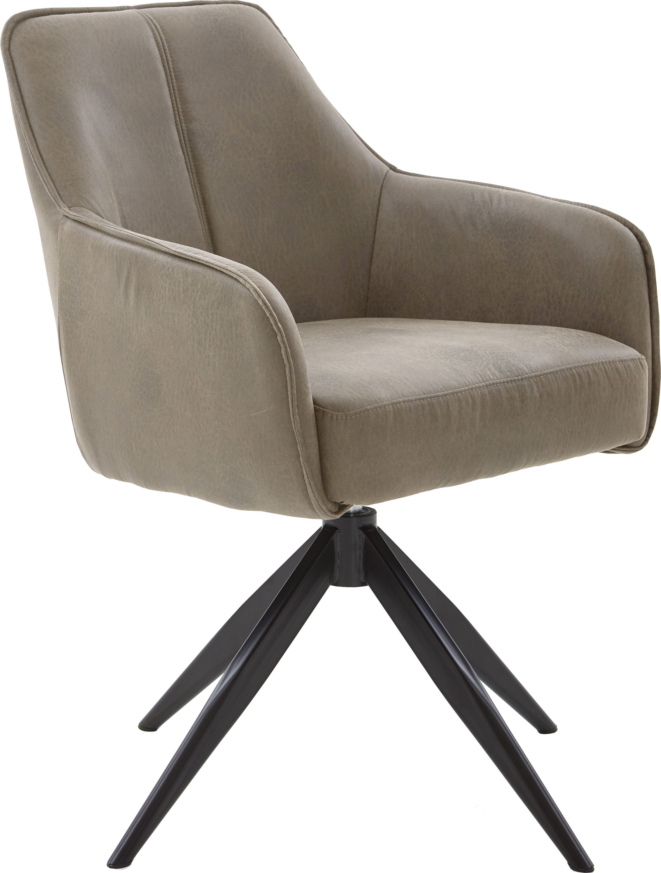 NIEHOFF SITZMÖBEL Esszimmerstuhl, 2er Set, Stativgestell mit Drehfunktion, Micro-Taschenfederkern, Sh 50