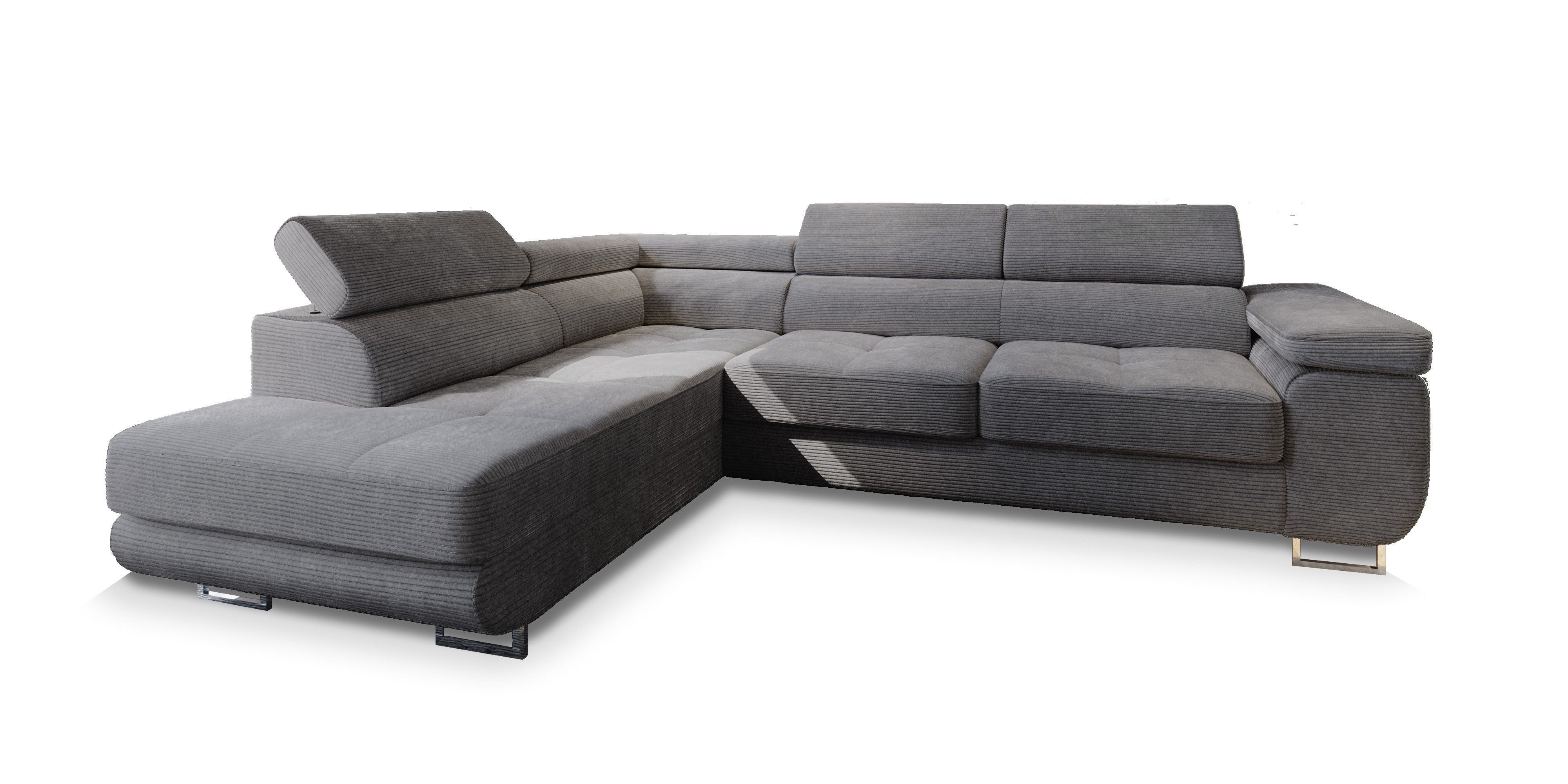 Masseno Ecksofa APIRO mit Schlaffunktion L-Form, Sofa mit Bettkasten günstig online kaufen