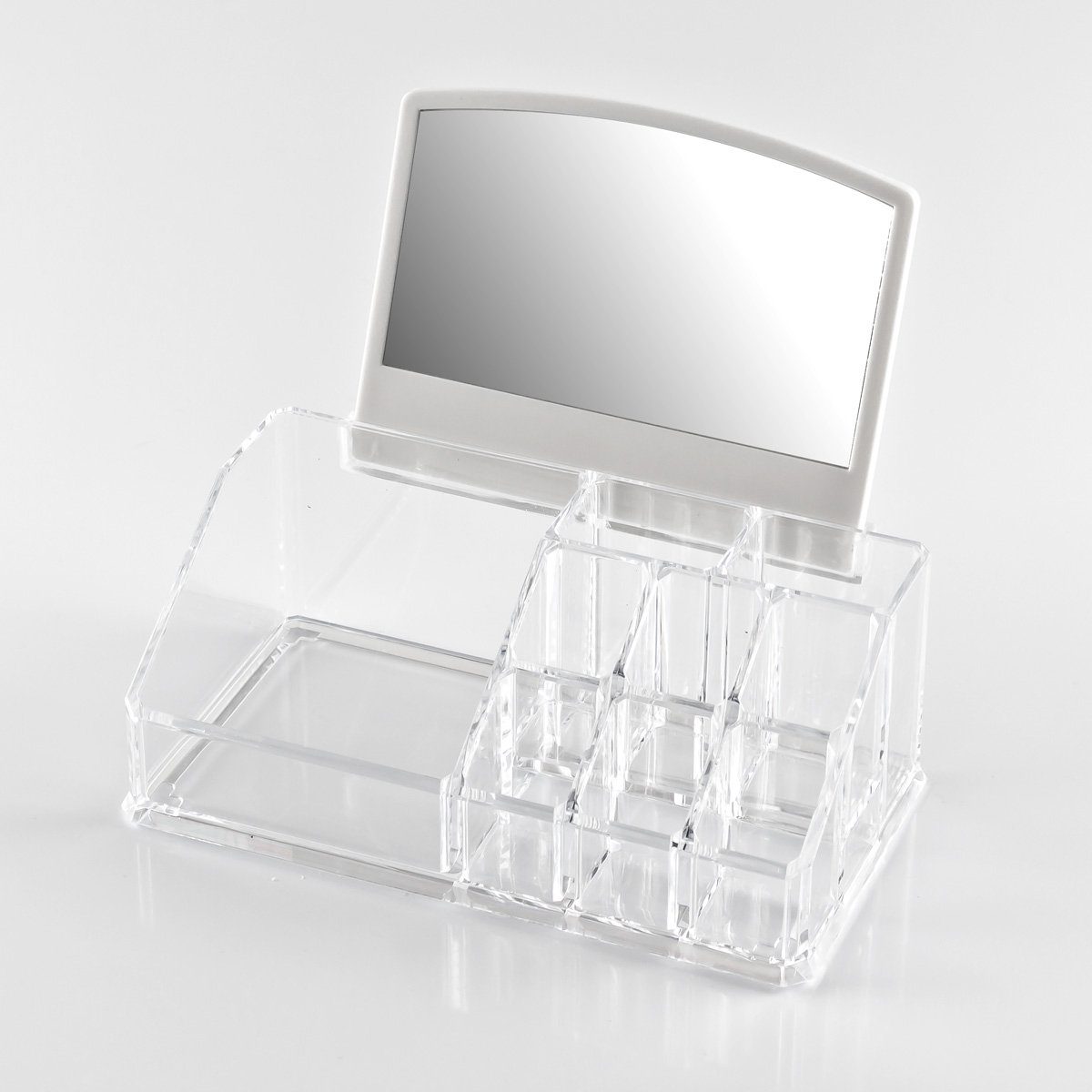 bremermann Make-Up Organizer Kosmetik-Organizer, mehrere Fachgrößen, Spiegel abnehmbar, klein