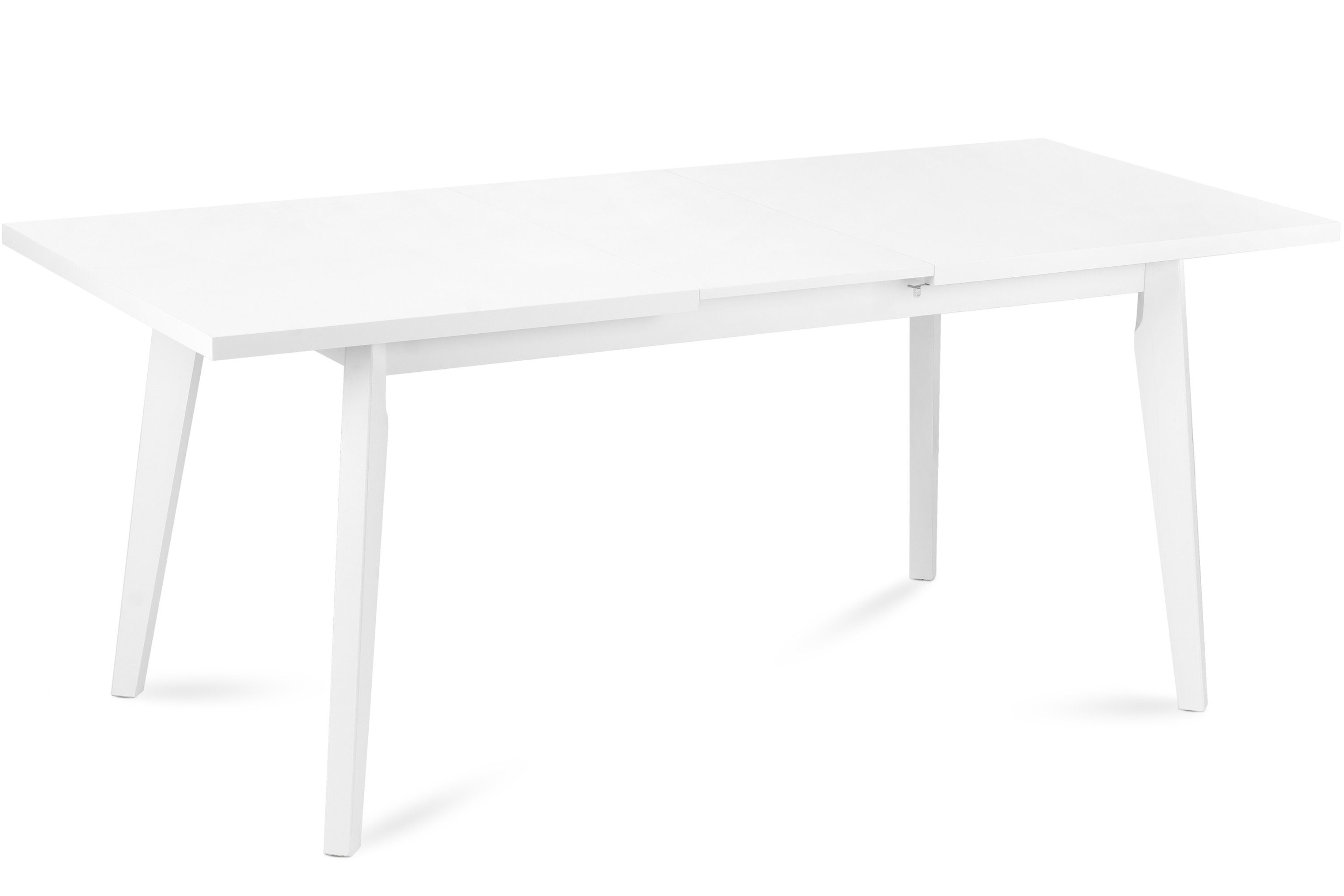 Konsimo weiß | RHENA 190cm, rechteckig 150x80cm, ausziehbar Esstisch weiß | Küchentisch bis weiß Esszimmertisch