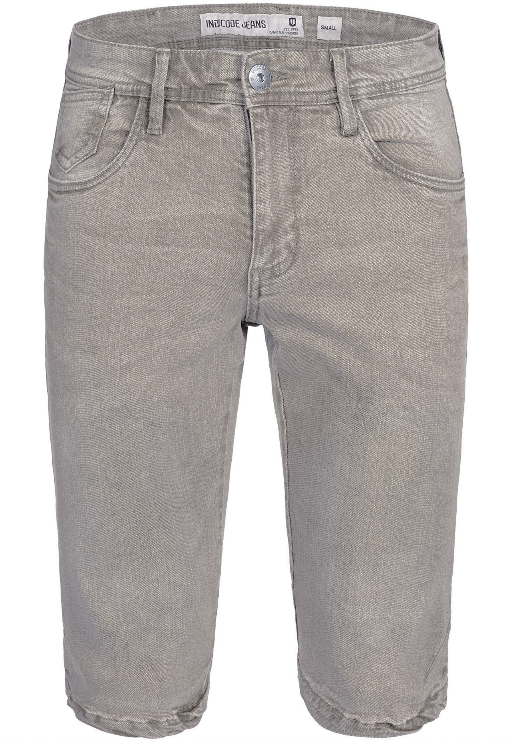 Indicode Jeansshorts Herren Jaspar Jeans Shorts Herrenshorts Herren Denim Stretch Shorts