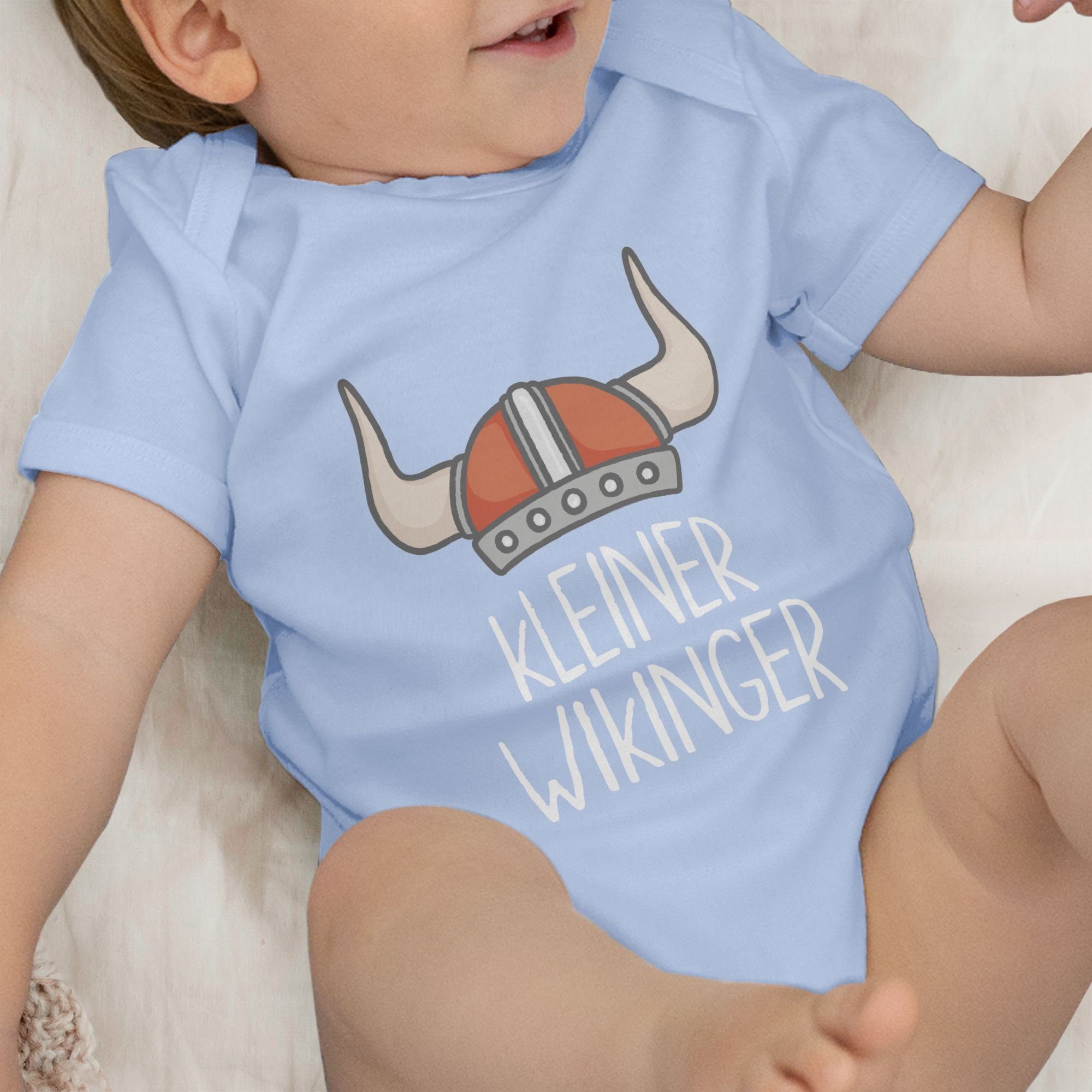 Shirtracer Shirtbody kleiner Wikinger weiß & Walhalla 3 Baby Babyblau Wikinger