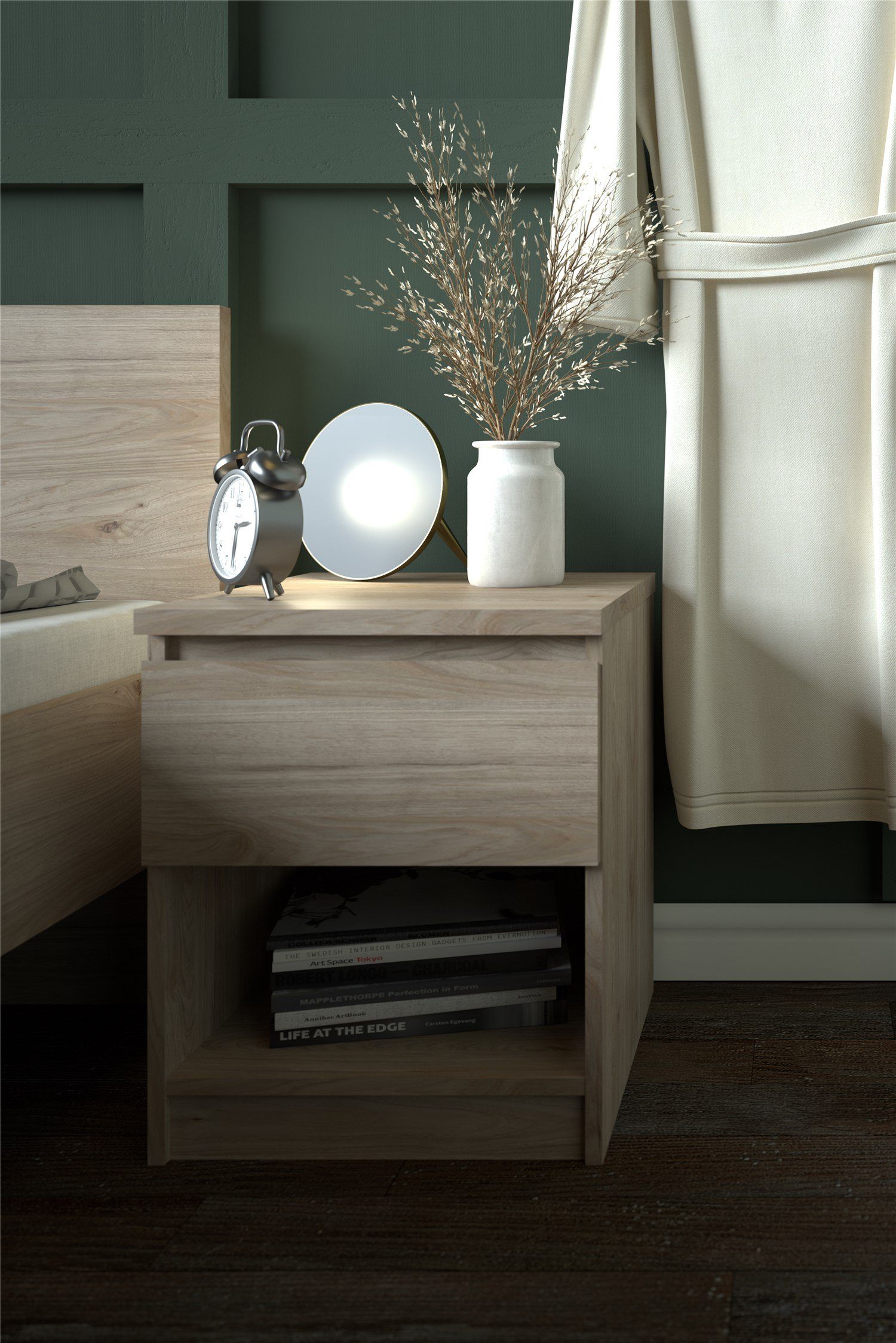 INOSIGN Nachttisch Naia, Nachtkommode, Nachtschrank, Beistelltisch, mit 1 S günstig online kaufen