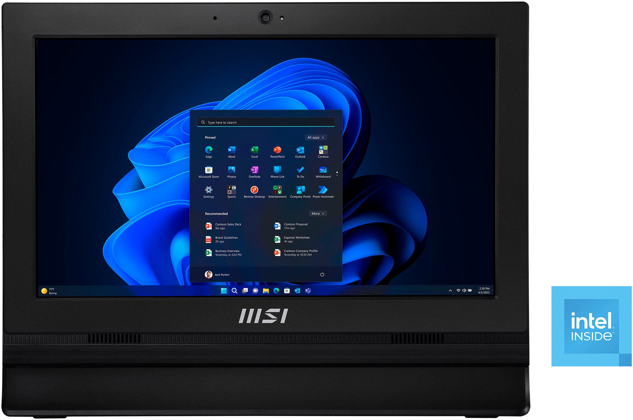 MSI PRO AP162T ADL-019DE All-in-One PC (15,6 Zoll, Intel N 100 N100, Intel UHD Graphics, 4 GB RAM, 128 GB SSD)
