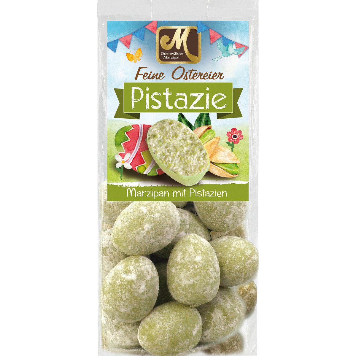 Odenwälder Marzipankonditorei Süßigkeit, Odenwälder Marzipan Pistazien Ostereier aus feinster Pistazie 150g