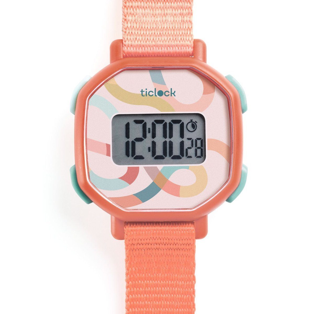 DJECO Digitaluhr Armbanduhr digital Beleuchtung Stoppuhr Kinderuhr inkl. Batterie Pastell
