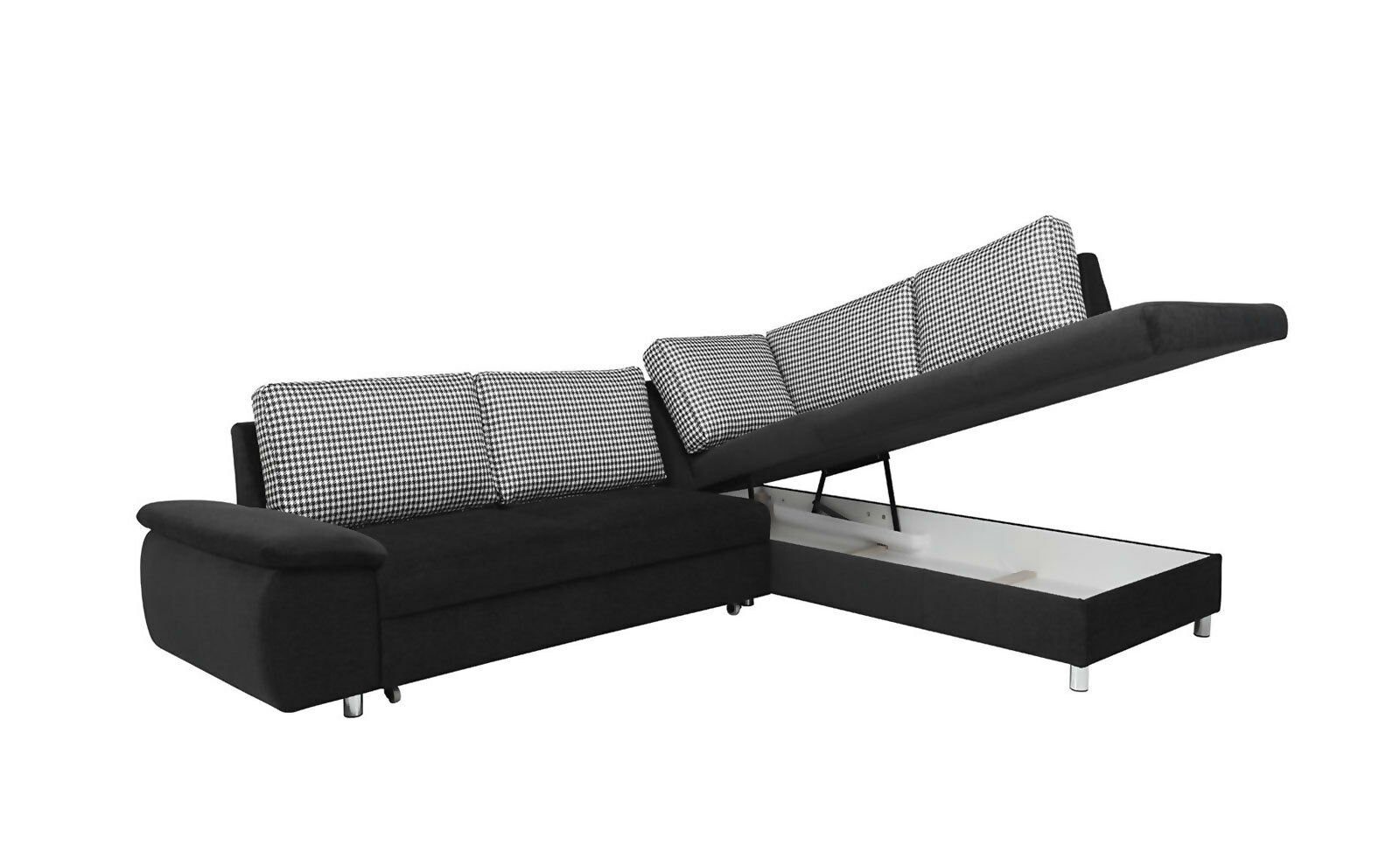 JVmoebel Ecksofa Schwarzes Ecksofa Luxus Made Ecksitzmöbel Moderne Stilvoll, in Couch Europe