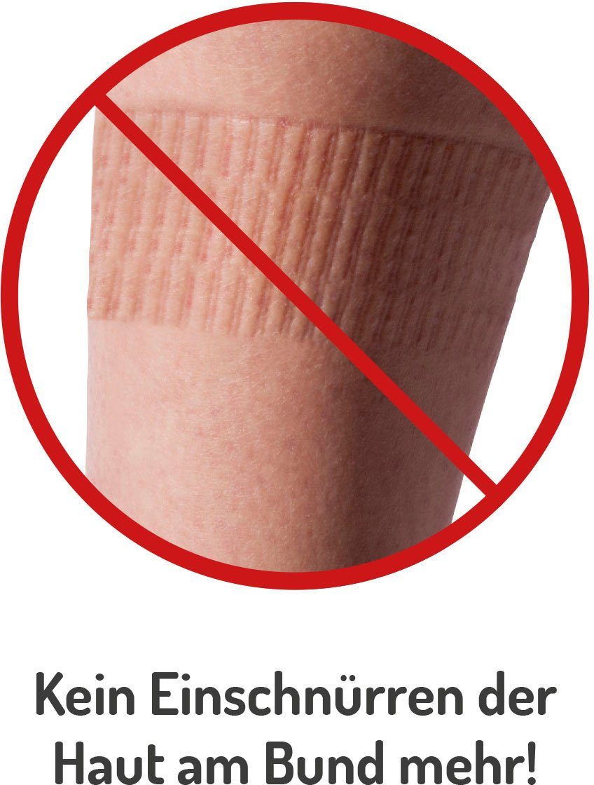 Fußgut Diabetikersocken Venenfreund Kniestrümpfe mit Airchannel Fußbelüftung (2-Paar) verstärkte Fußpolsterung, weiter Bund, Druckentlastung, bequemer Bund – Bild 5 von 5