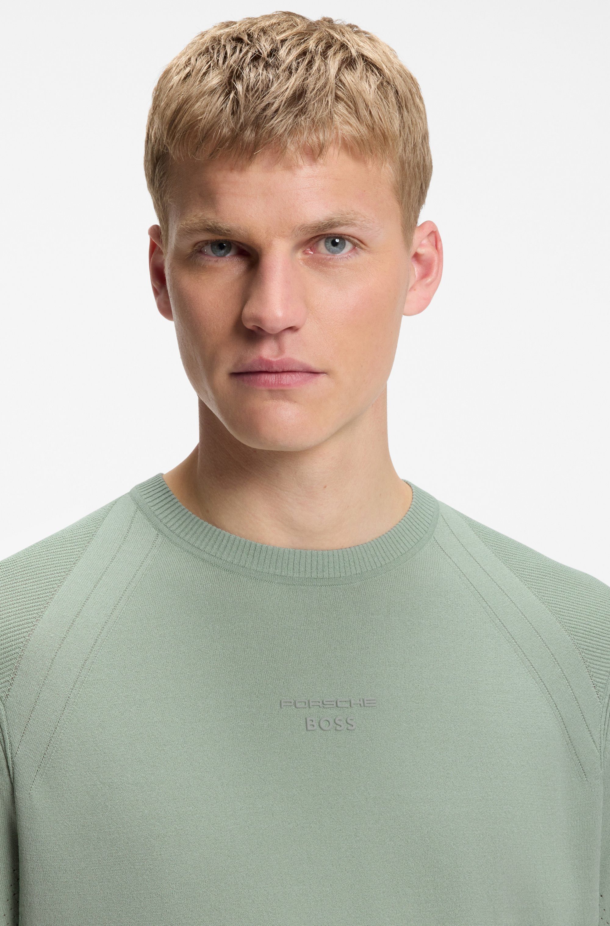 BOSS GREEN Kurzarmpullover Porsche Spirit 70 Capsule Collection Premium Herrenmode Limited