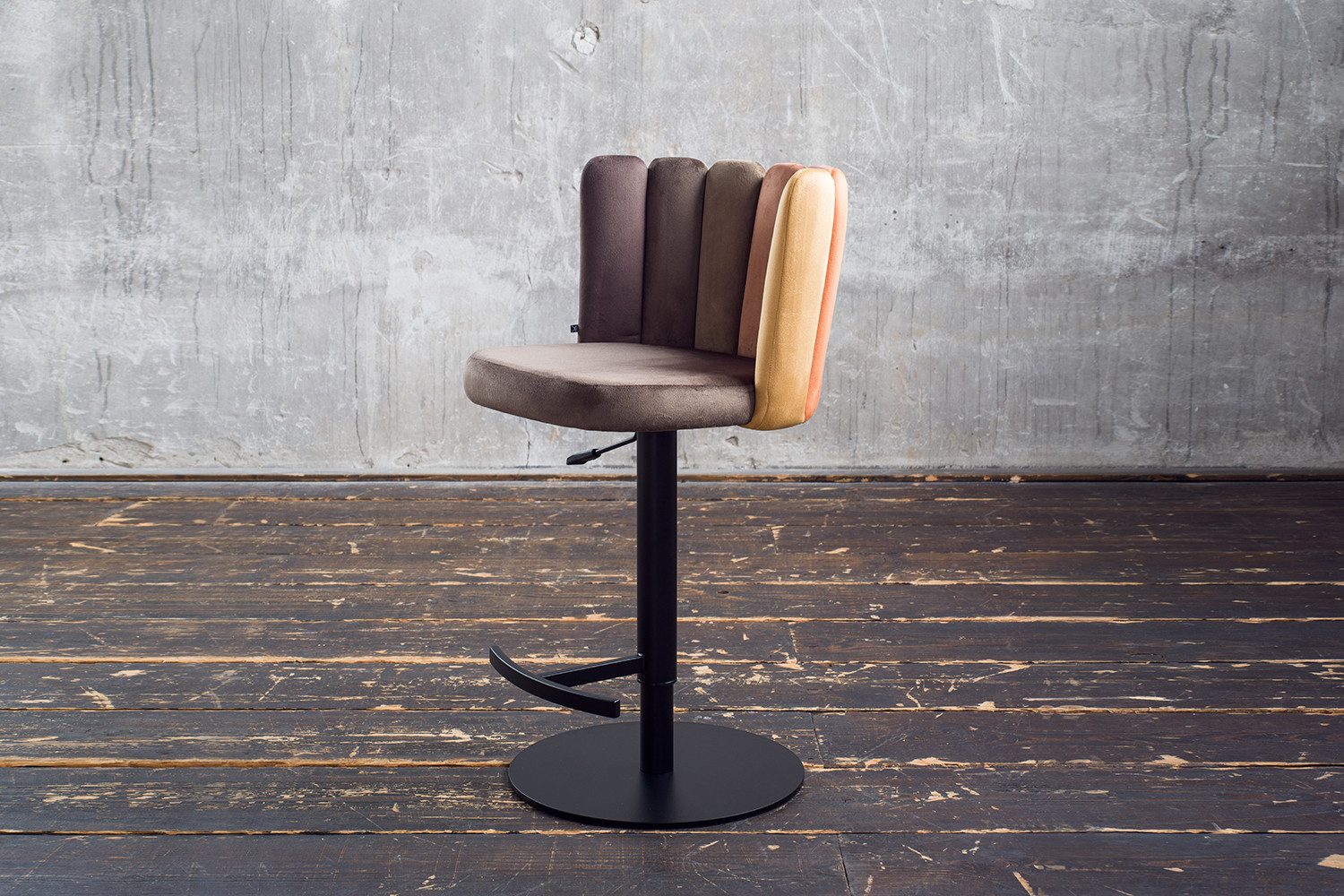 KAWOLA Bistrostuhl JADA (1 St), Drehstuhl höhenverstellbar Velvet verschiedene Farben