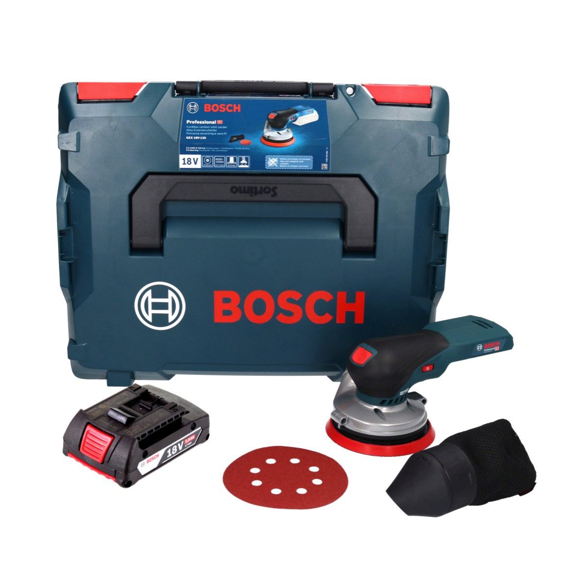 Bosch Professional Akku-Exzenterschleifer GEX 18V-125 Professional Akku Exzenterschleifer 18 V 125 mm Brushless