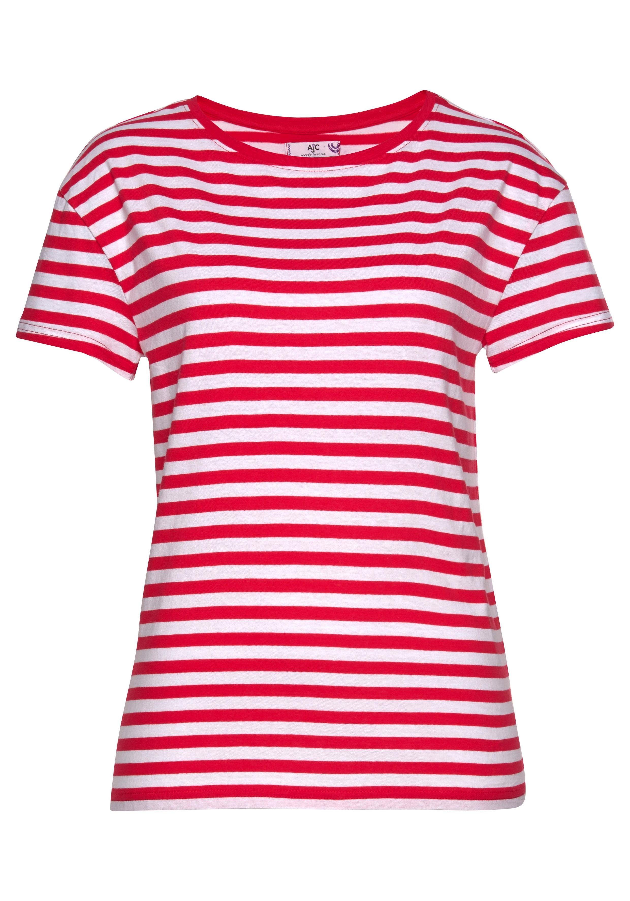 AJC T-Shirt Kurzarm, taillierter Schnitt, gestreift, Rundhalsausschnitt. Reduzierter Preis € 13,99. Unverbindliche Preisempfehlung € 16,99, (€ 13,99 pro 1 Stk)